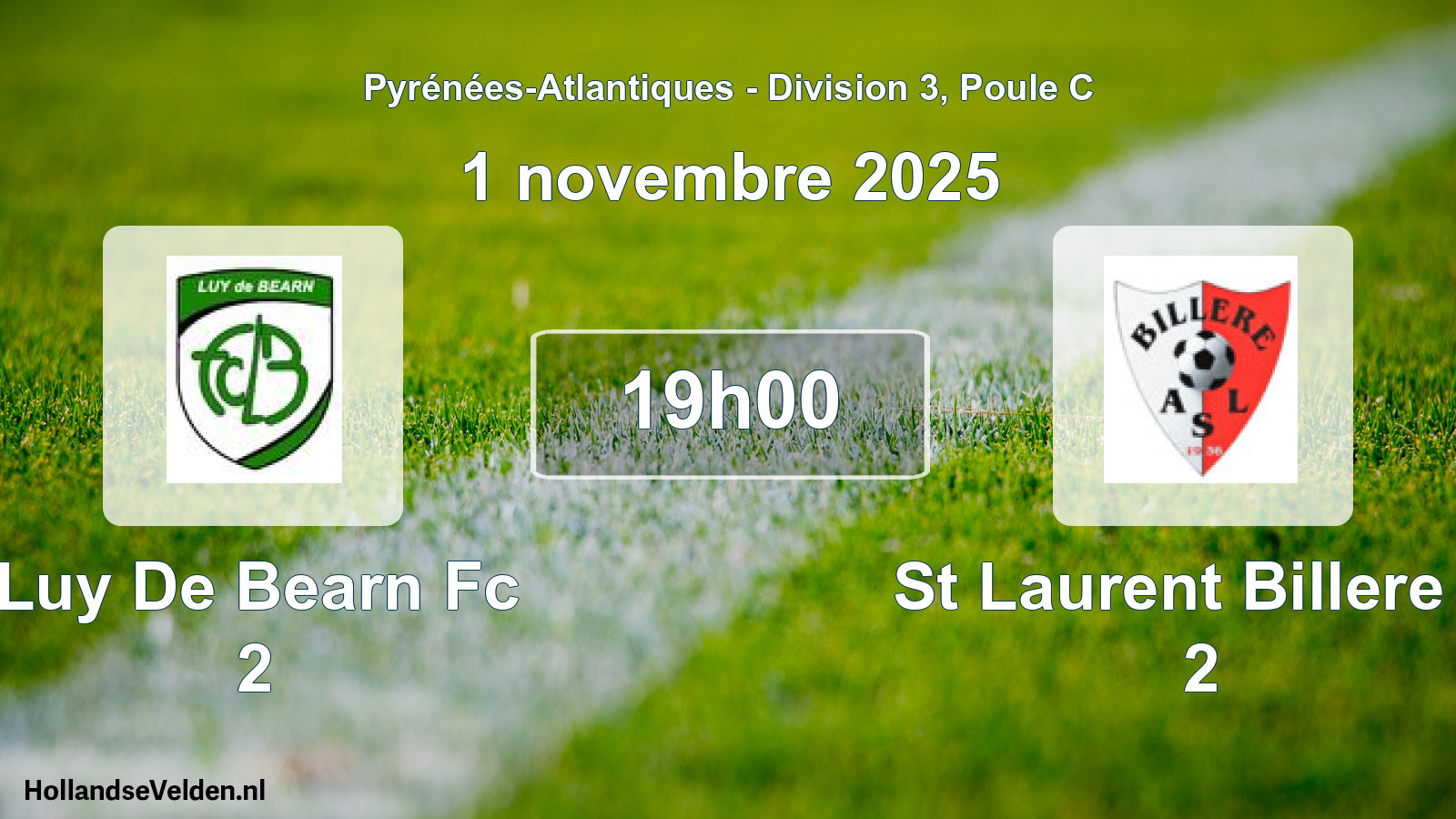 Geplande wedstrijd: Luy De Bearn Fc 2 - St Laurent Billere A 2 (1 novembre 2025)