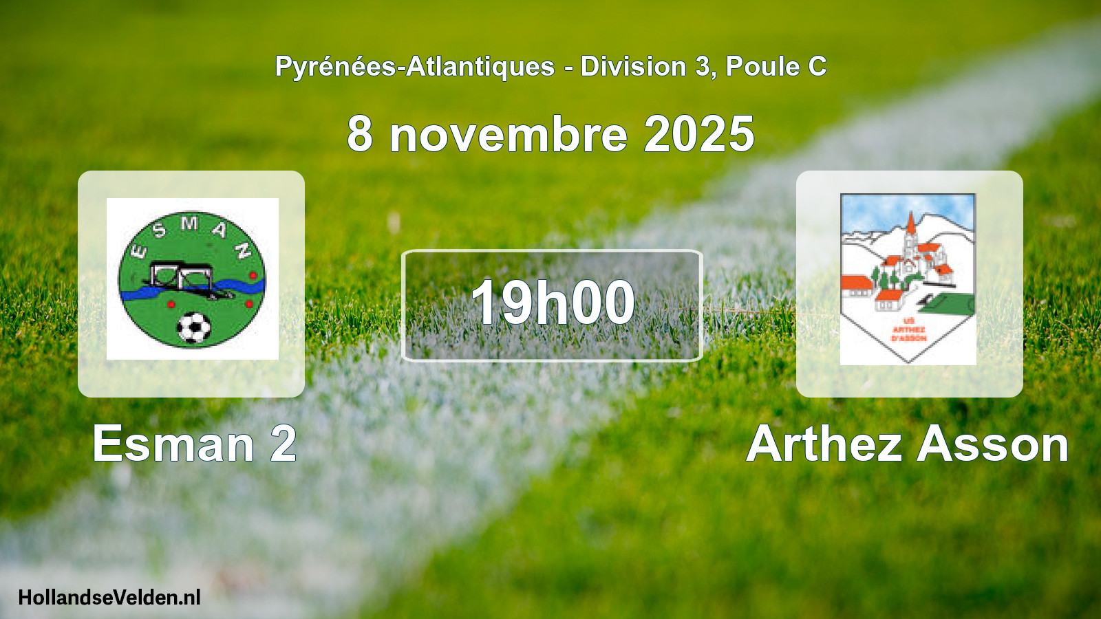 Geplande wedstrijd: Esman 2 - Arthez Asson (8 novembre 2025)