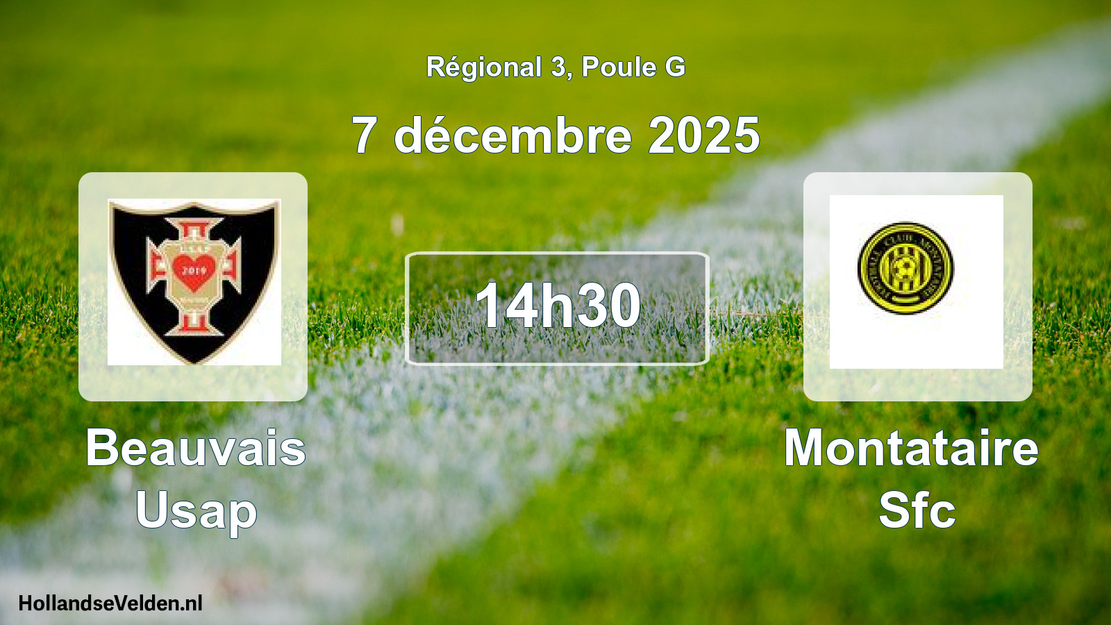 Geplande wedstrijd: Beauvais Usap - Montataire Sfc (7 décembre 2025)