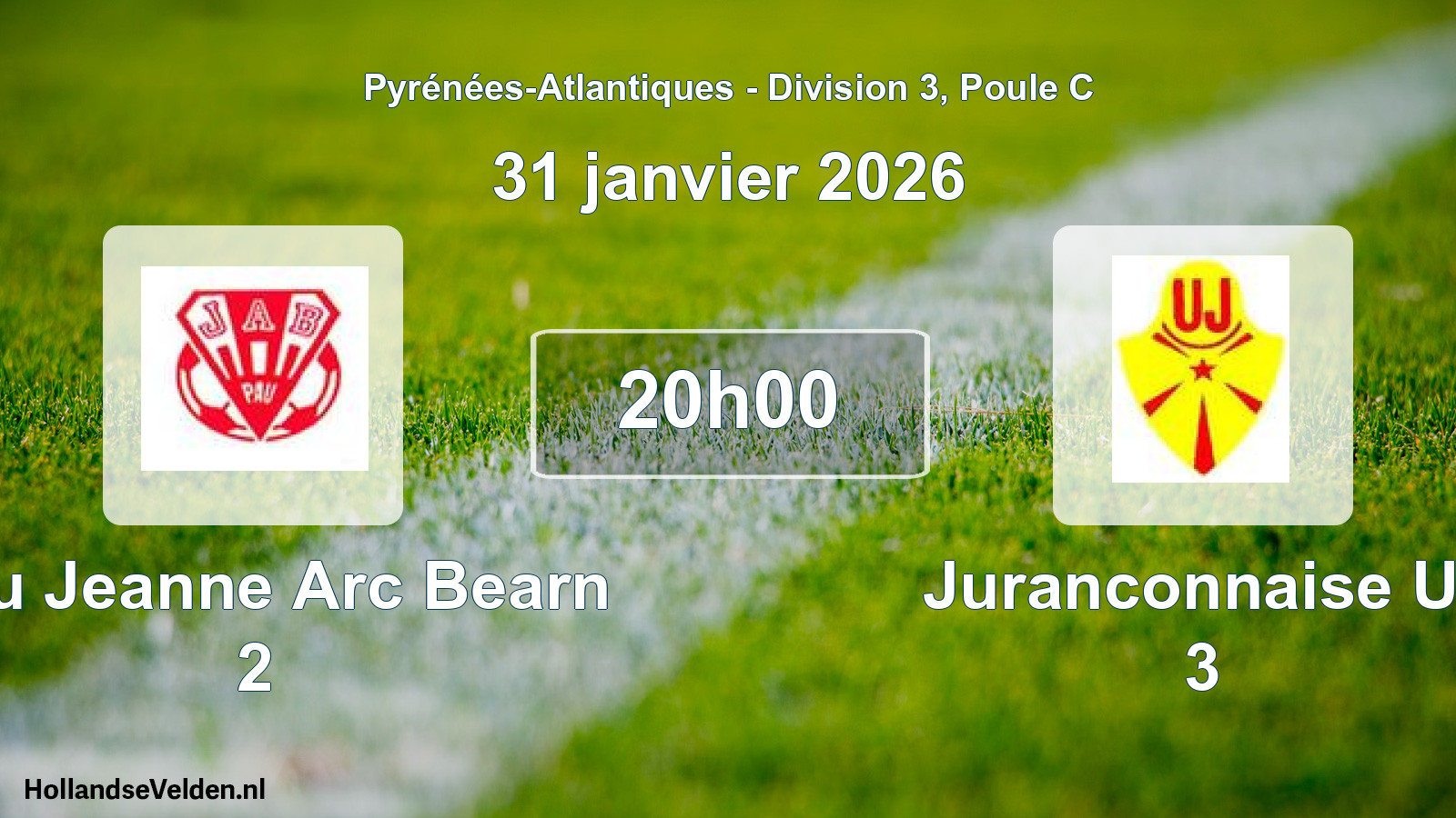 Geplande wedstrijd: Pau Jeanne Arc Bearn 2 - Juranconnaise U. 3 (31 janvier 2026)