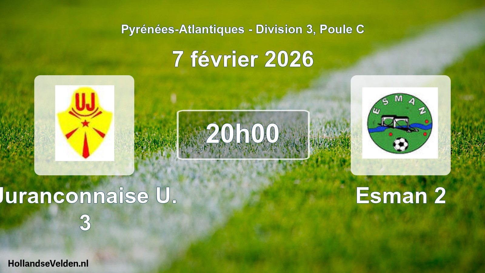 Geplande wedstrijd: Juranconnaise U. 3 - Esman 2 (7 février 2026)