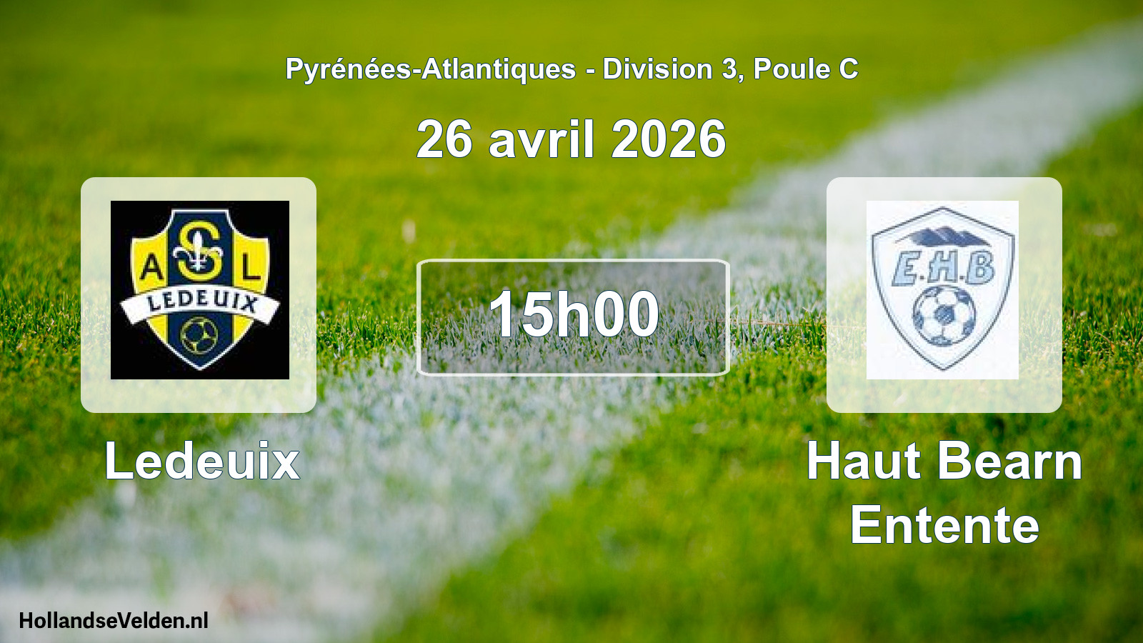 Geplande wedstrijd: Ledeuix - Haut Bearn Entente (26 avril 2026)
