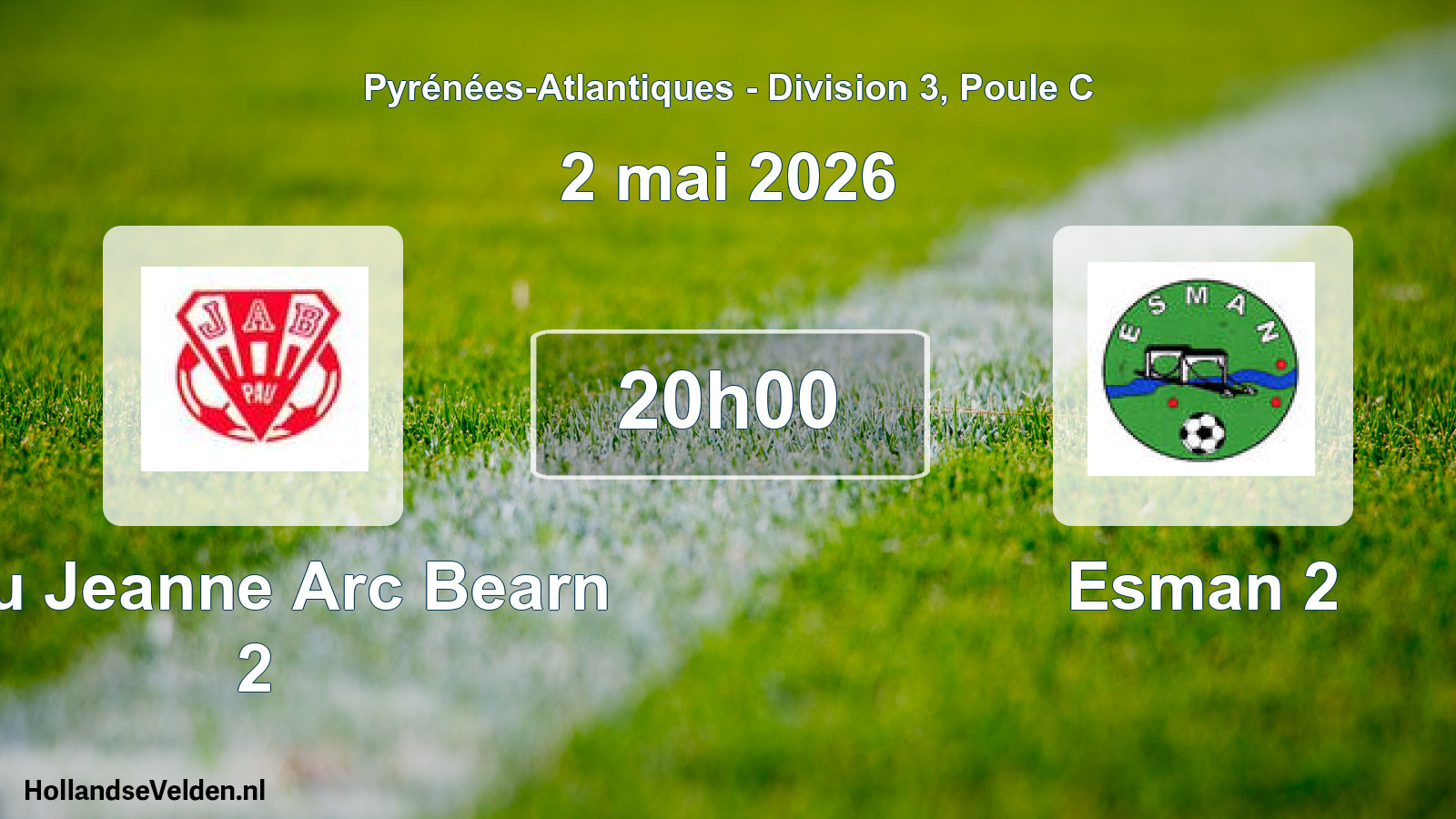Geplande wedstrijd: Pau Jeanne Arc Bearn 2 - Esman 2 (2 mai 2026)