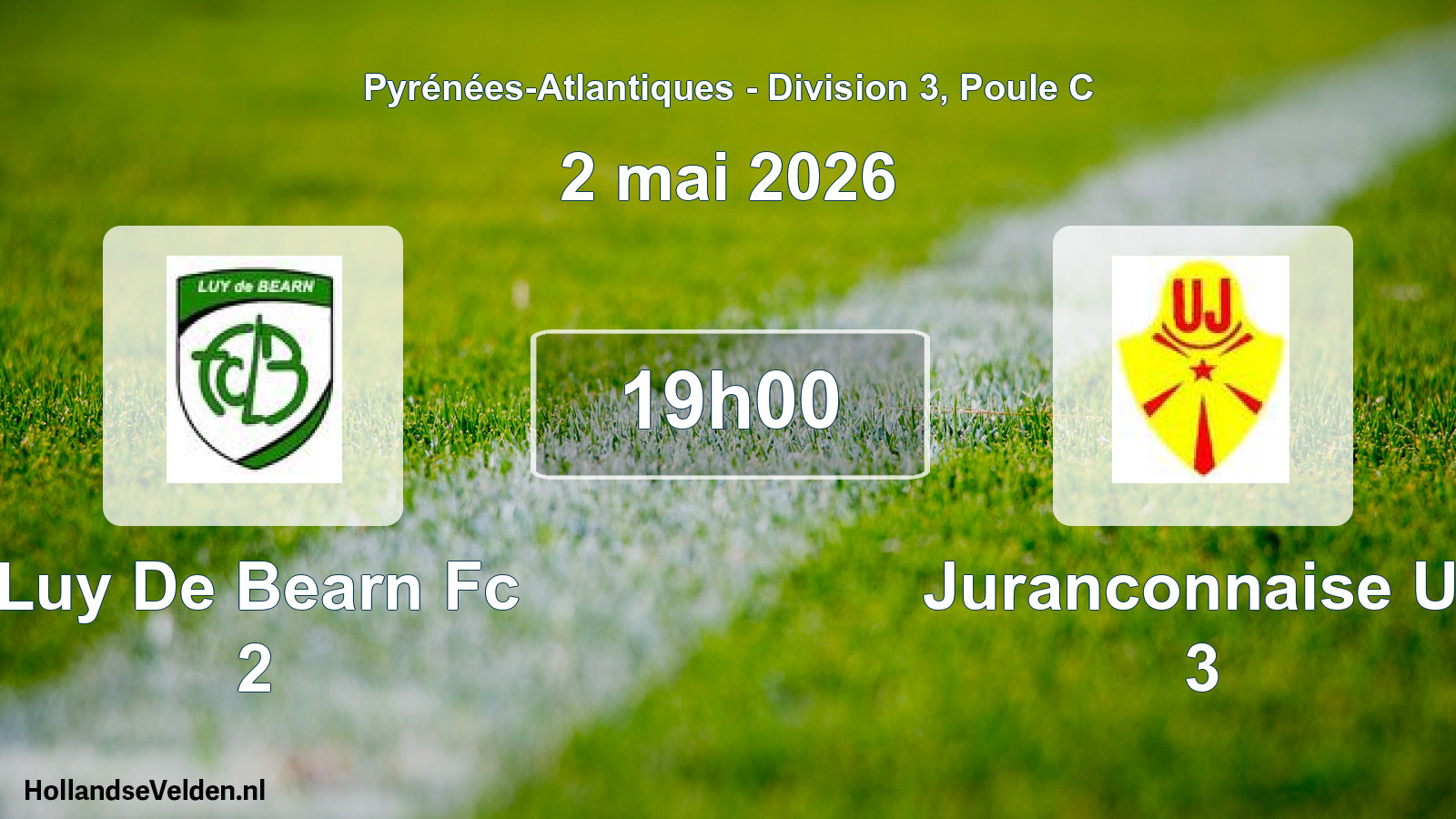 Geplande wedstrijd: Luy De Bearn Fc 2 - Juranconnaise U. 3 (2 mei 2026)