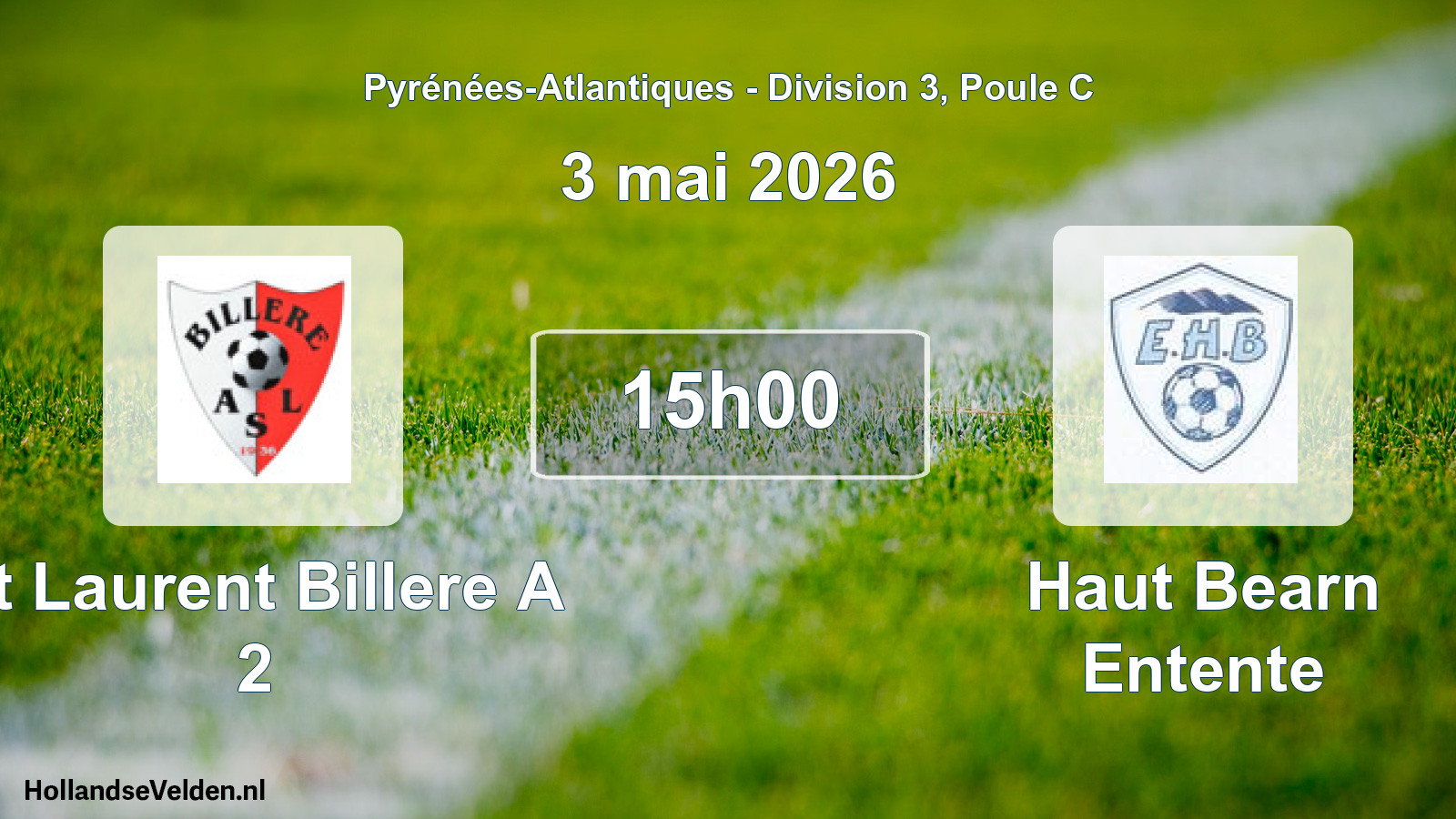 Geplande wedstrijd: St Laurent Billere A 2 - Haut Bearn Entente (3 mai 2026)
