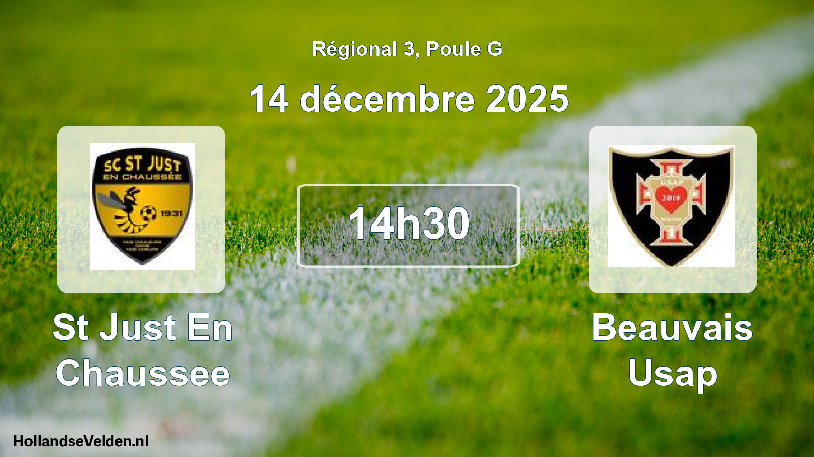 Geplande wedstrijd: St Just En Chaussee - Beauvais Usap (14 december 2025)
