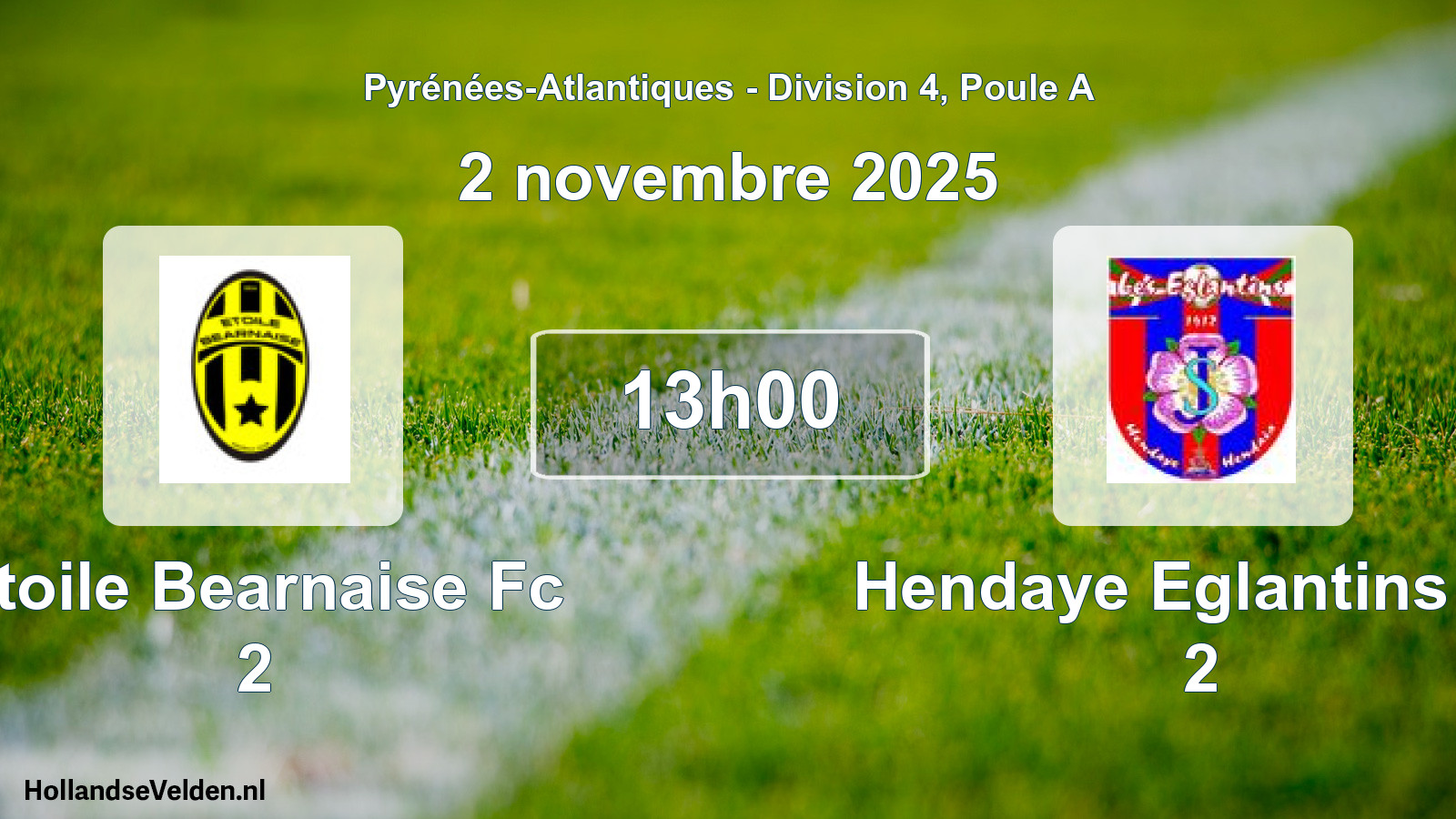 Scheduled Match: Etoile Bearnaise Fc 2 - Hendaye Eglantins As 2 (2 November 2025)
