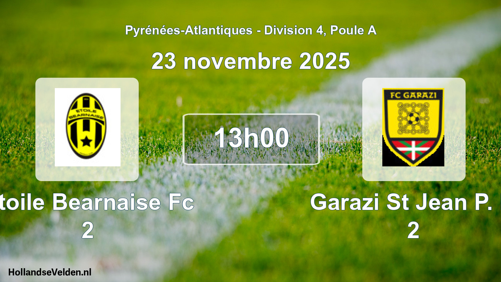 Scheduled Match: Etoile Bearnaise Fc 2 - Garazi St Jean P. P. 2 (23 November 2025)