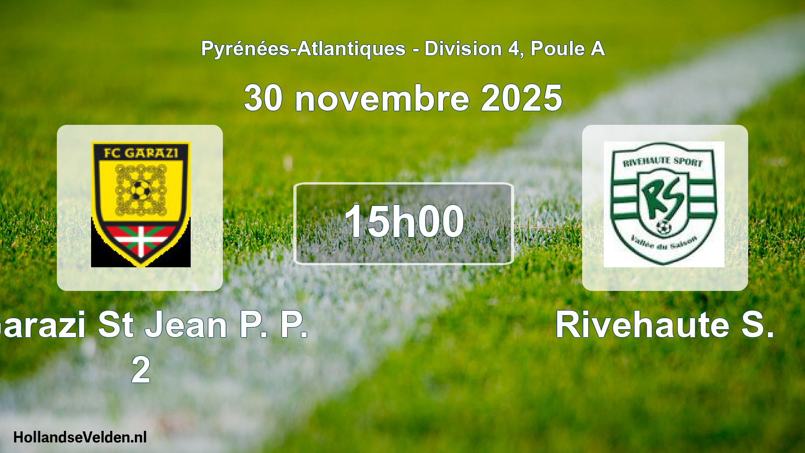 Scheduled Match: Garazi St Jean P. P. 2 - Rivehaute S. (30 November 2025)