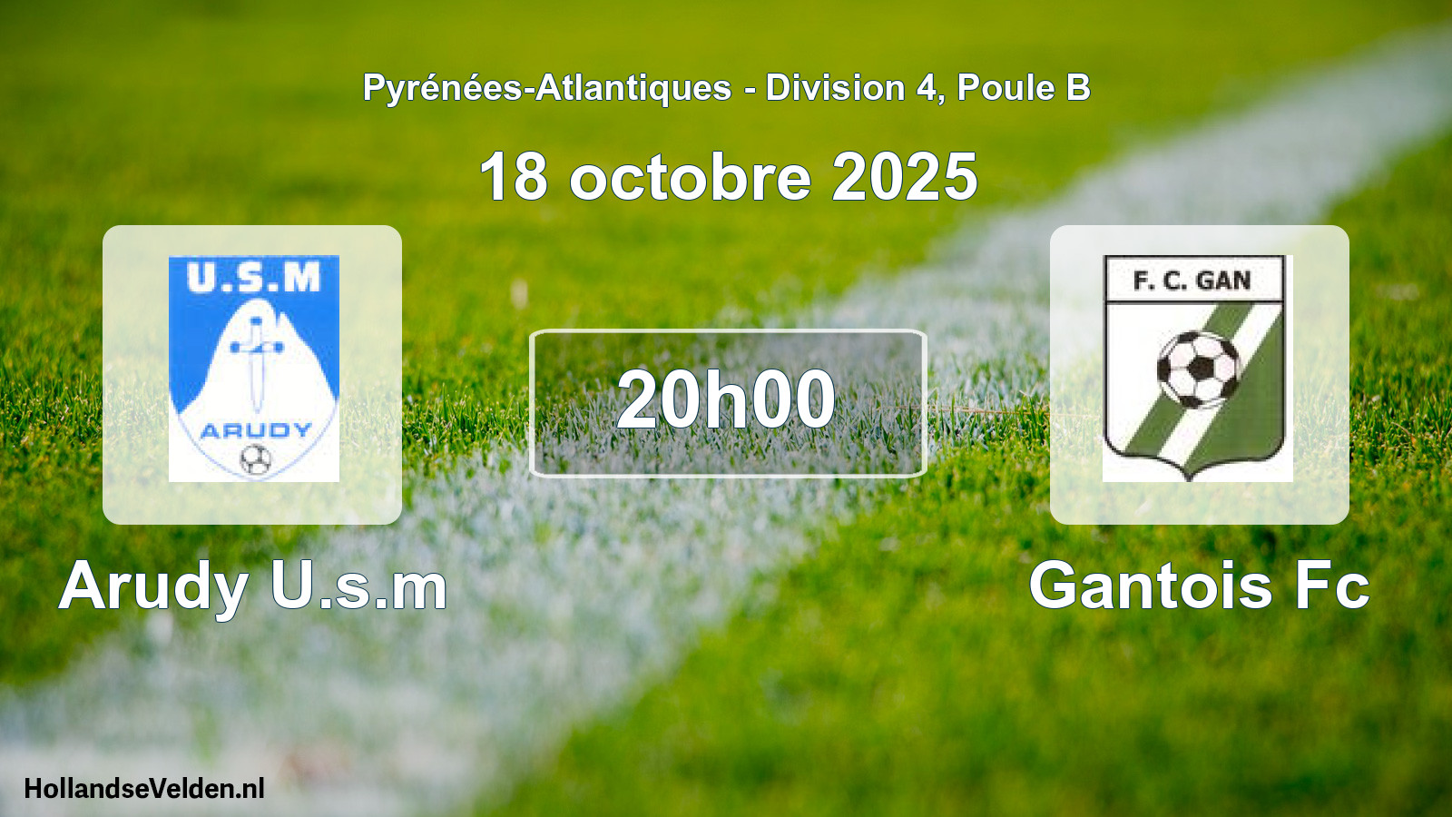 Scheduled Match: Arudy U.s.m - Gantois Fc (18 October 2025)