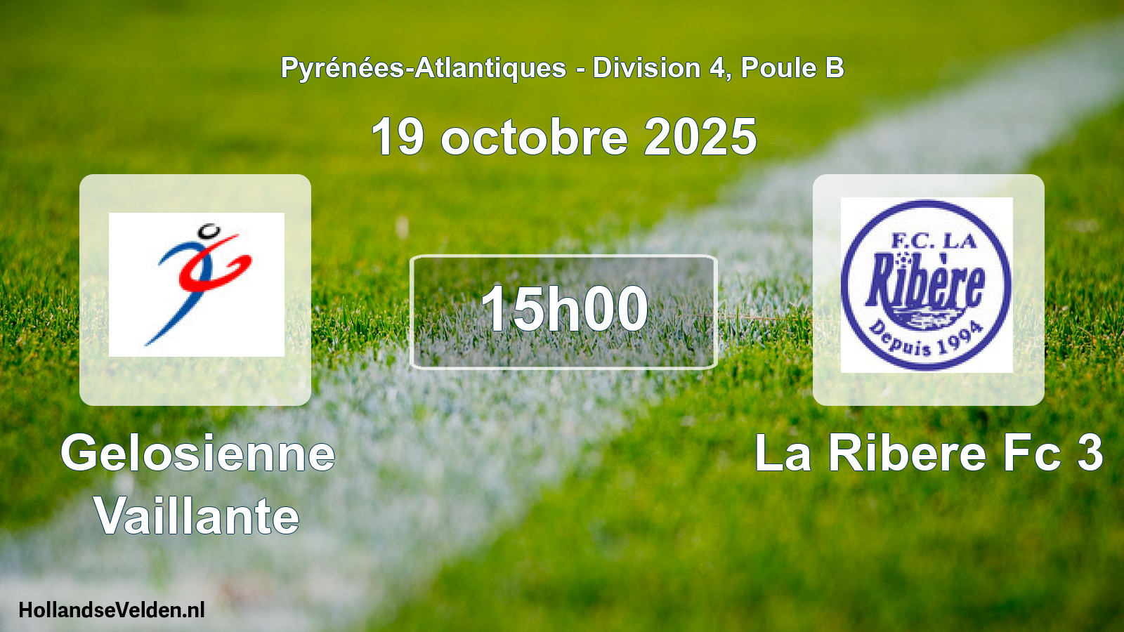 Scheduled Match: Gelosienne Vaillante - La Ribere Fc 3 (19 October 2025)