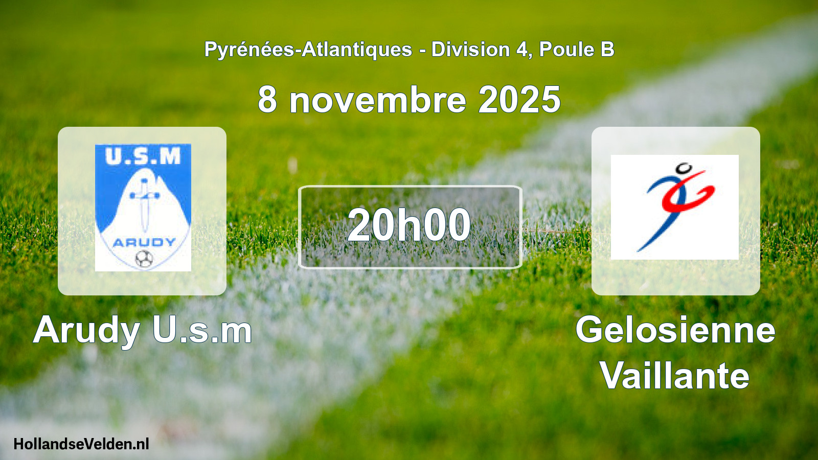 Scheduled Match: Arudy U.s.m - Gelosienne Vaillante (8 November 2025)