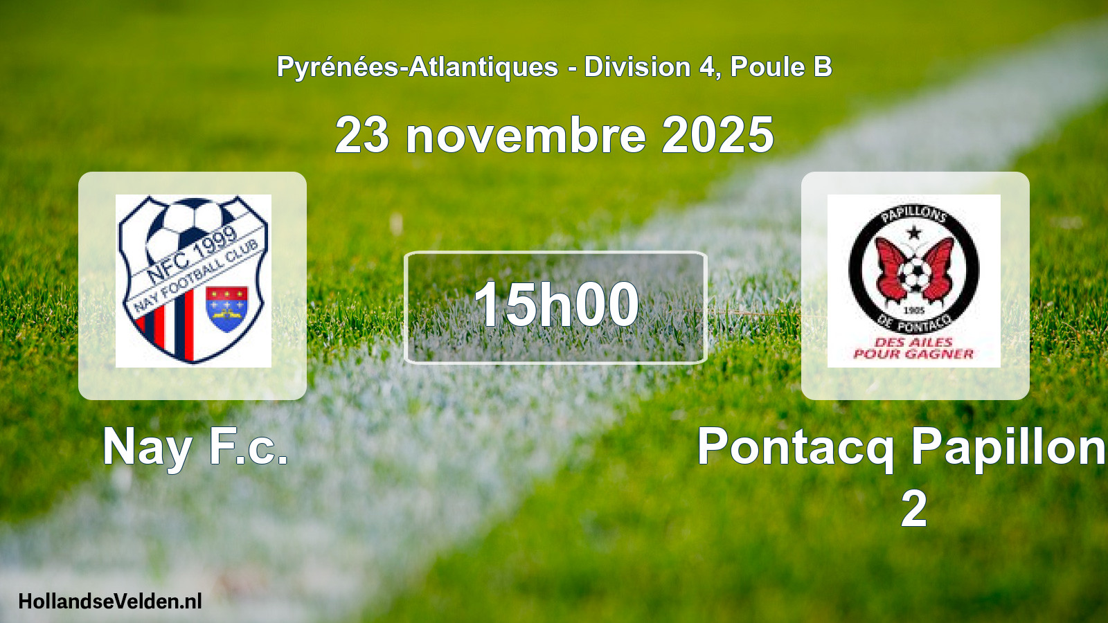 Scheduled Match: Nay F.c. - Pontacq Papillons 2 (23 November 2025)