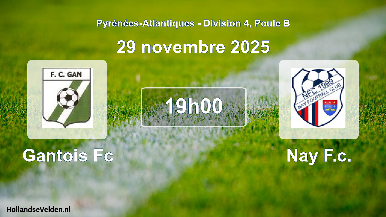 Geplande wedstrijd: Gantois Fc - Nay F.c. (29 novembre 2025)