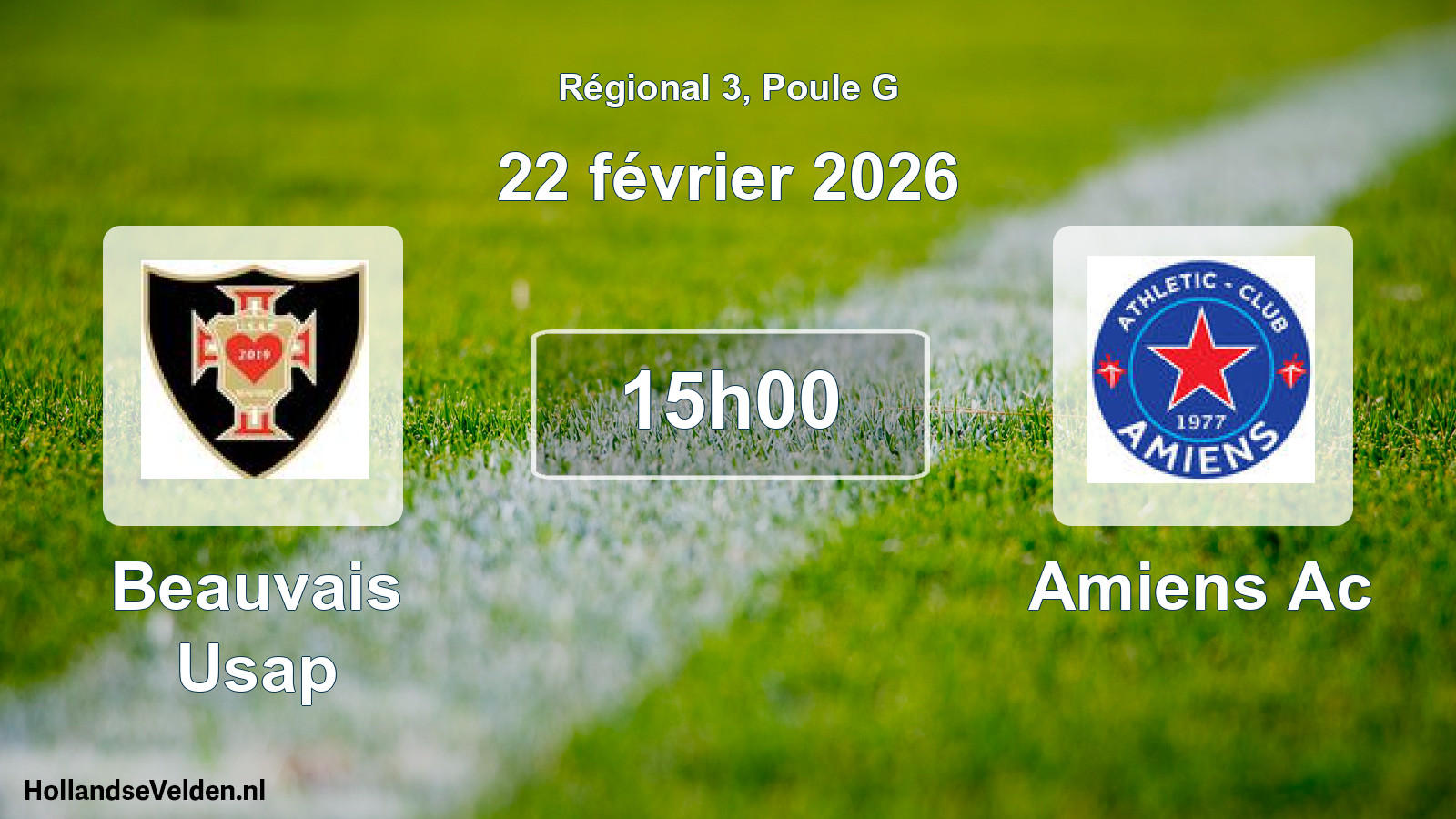 Geplande wedstrijd: Beauvais Usap - Amiens Ac (22 février 2026)