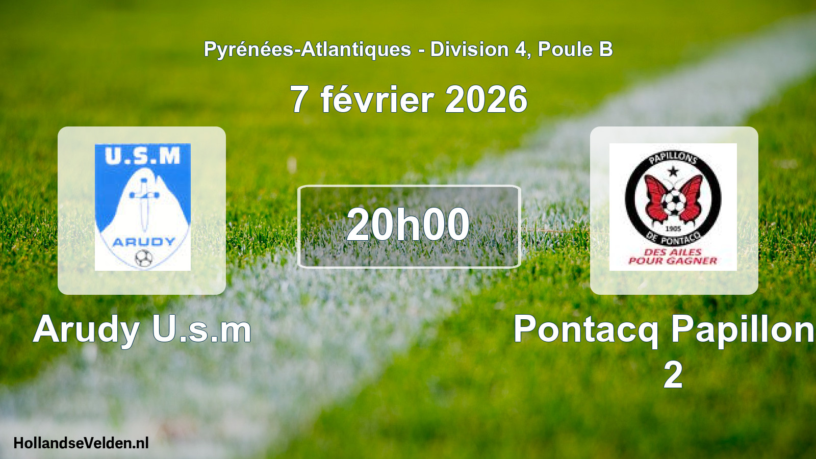 Scheduled Match: Arudy U.s.m - Pontacq Papillons 2 (7 February 2026)