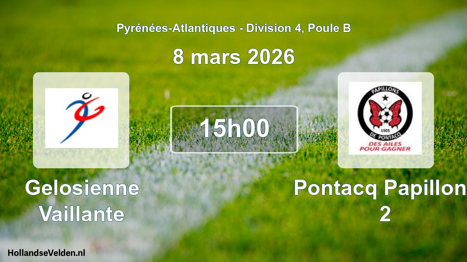 Scheduled Match: Gelosienne Vaillante - Pontacq Papillons 2 (8 March 2026)