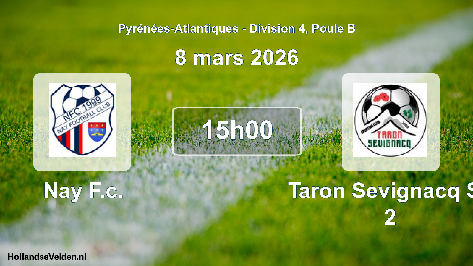Geplande wedstrijd: Nay F.c. - Taron Sevignacq Sc 2 (8 maart 2026)