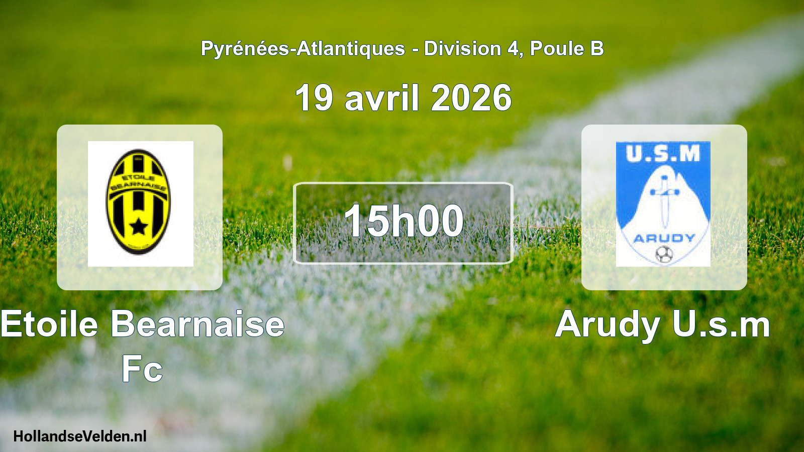 Scheduled Match: Etoile Bearnaise Fc - Arudy U.s.m (19 April 2026)