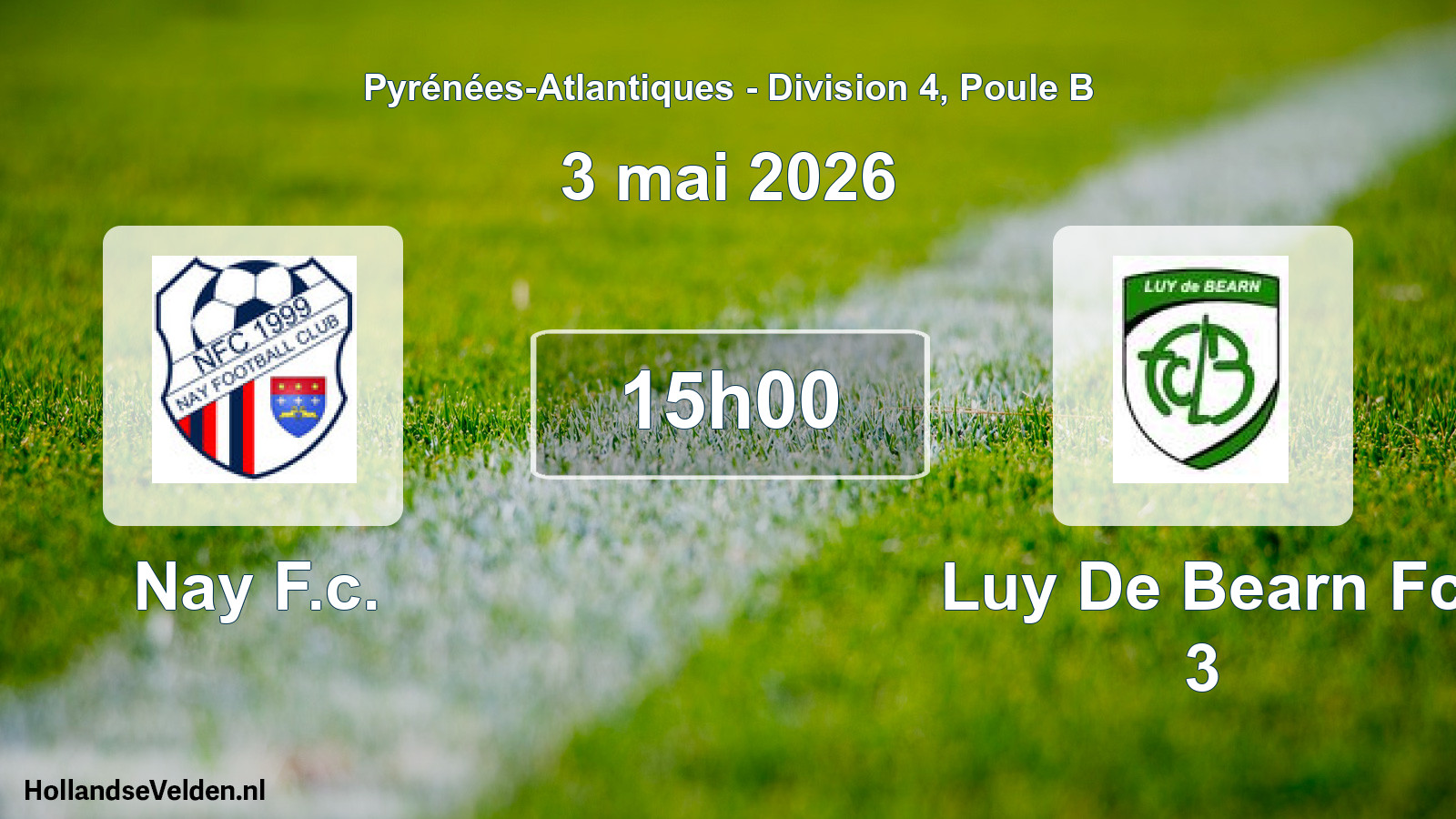 Geplande wedstrijd: Nay F.c. - Luy De Bearn Fc 3 (3 mai 2026)