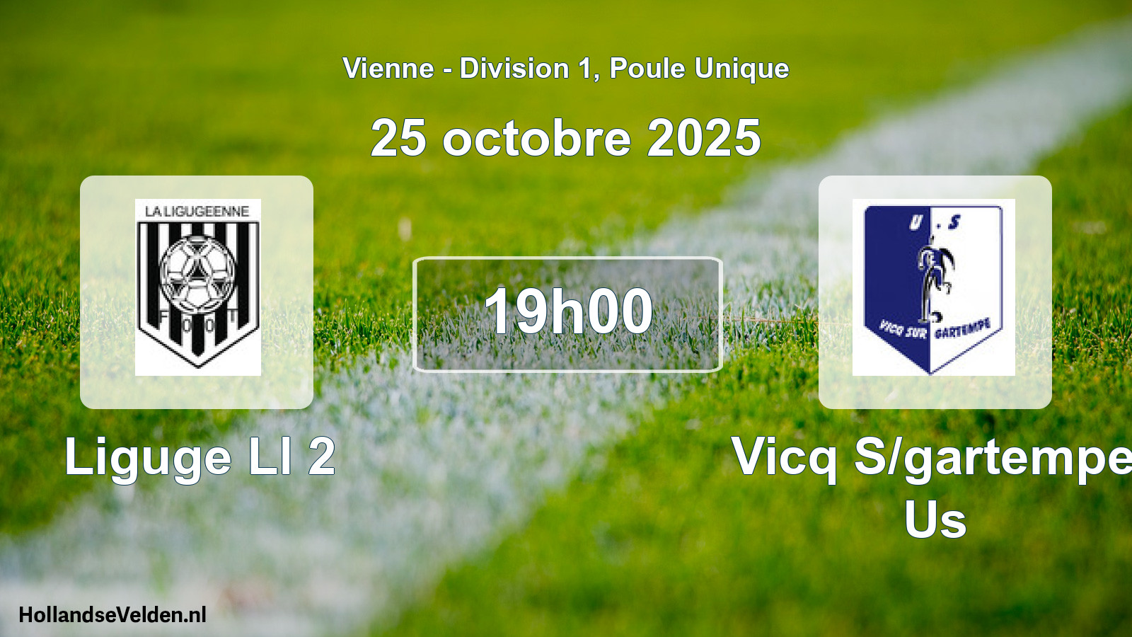 Geplande wedstrijd: Liguge Ll 2 - Vicq S/gartempe Us (25 octobre 2025)