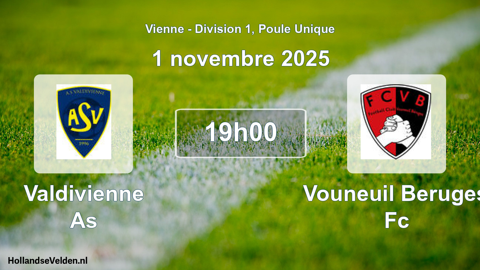 Geplande wedstrijd: Valdivienne As - Vouneuil Beruges Fc (1 novembre 2025)