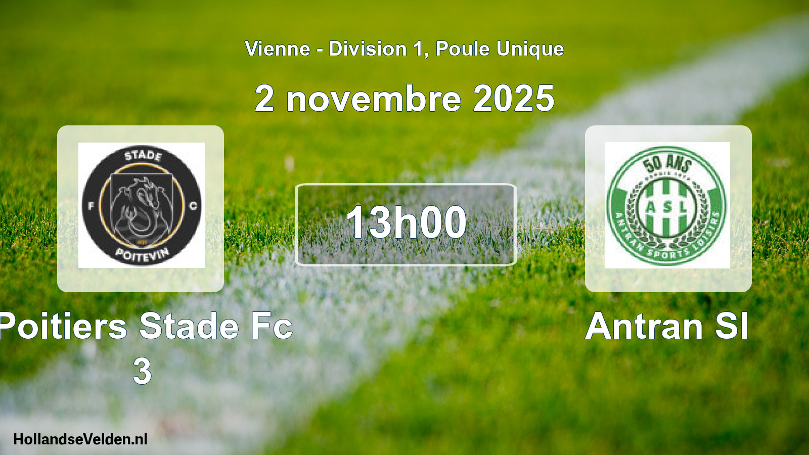 Geplande wedstrijd: Poitiers Stade Fc 3 - Antran Sl (2 november 2025)