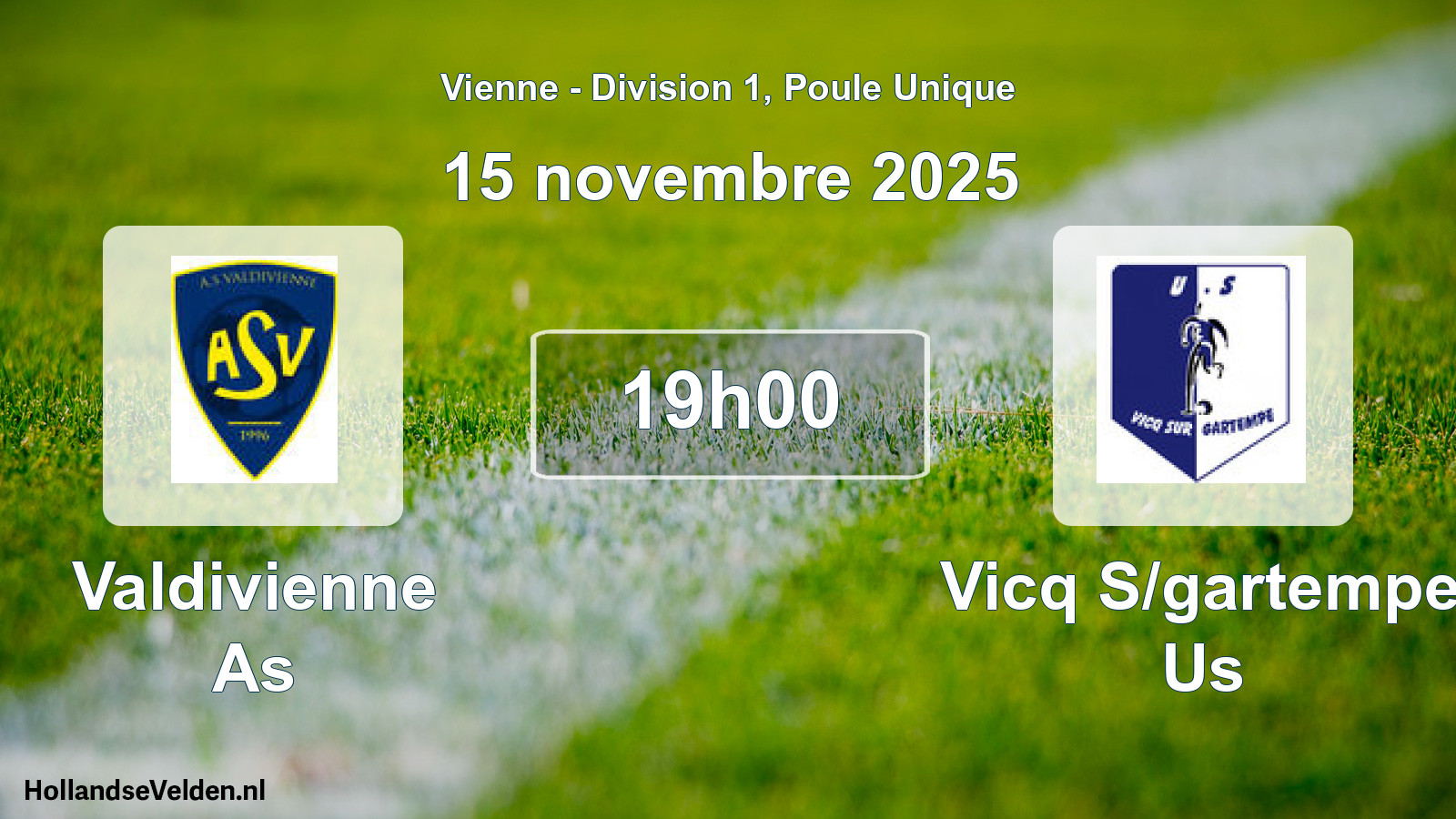 Geplande wedstrijd: Valdivienne As - Vicq S/gartempe Us (15 novembre 2025)