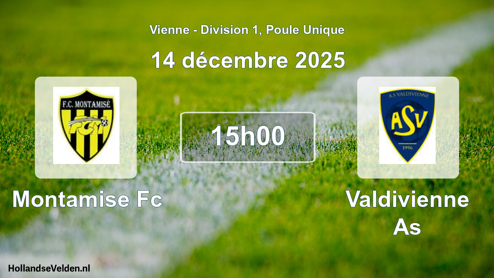Geplande wedstrijd: Montamise Fc - Valdivienne As (14 december 2025)