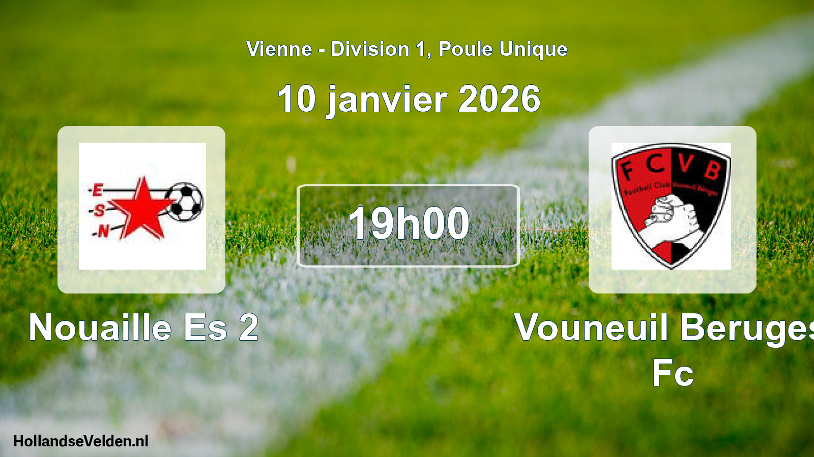 Geplande wedstrijd: Nouaille Es 2 - Vouneuil Beruges Fc (10 janvier 2026)