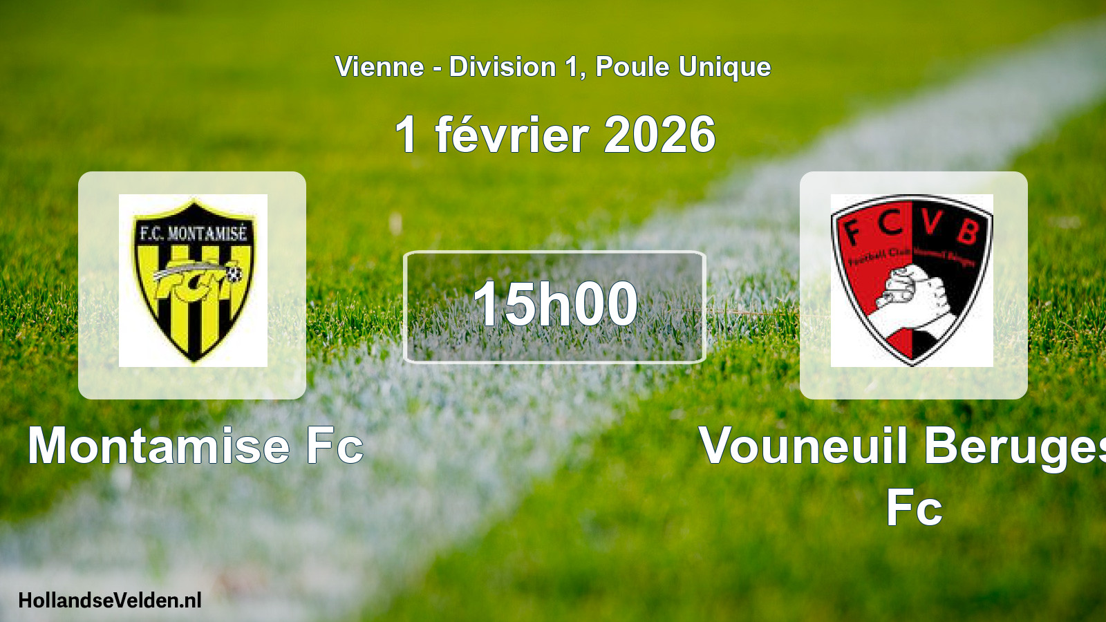 Scheduled Match: Montamise Fc - Vouneuil Beruges Fc (1 February 2026)