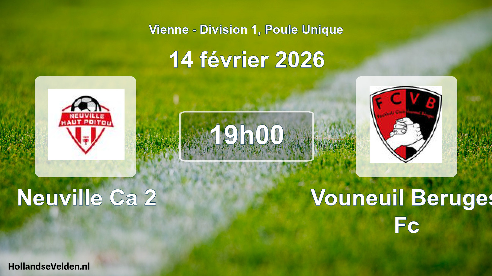 Scheduled Match: Neuville Ca 2 - Vouneuil Beruges Fc (14 February 2026)