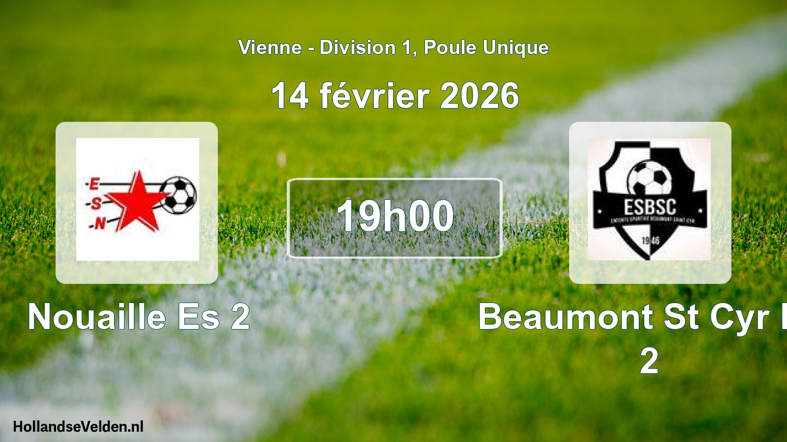 Scheduled Match: Nouaille Es 2 - Beaumont St Cyr Es 2 (14 February 2026)