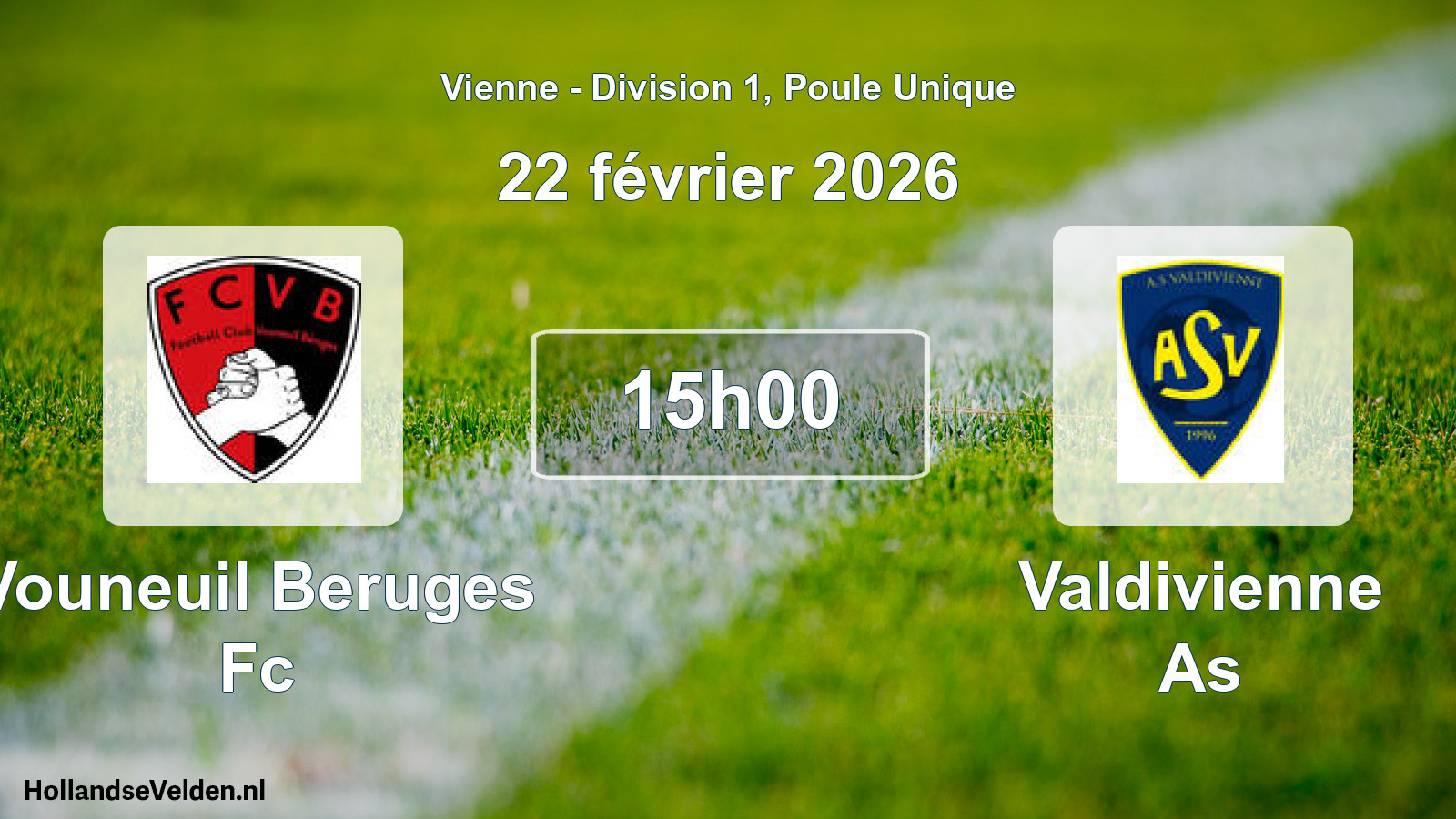 Scheduled Match: Vouneuil Beruges Fc - Valdivienne As (22 February 2026)
