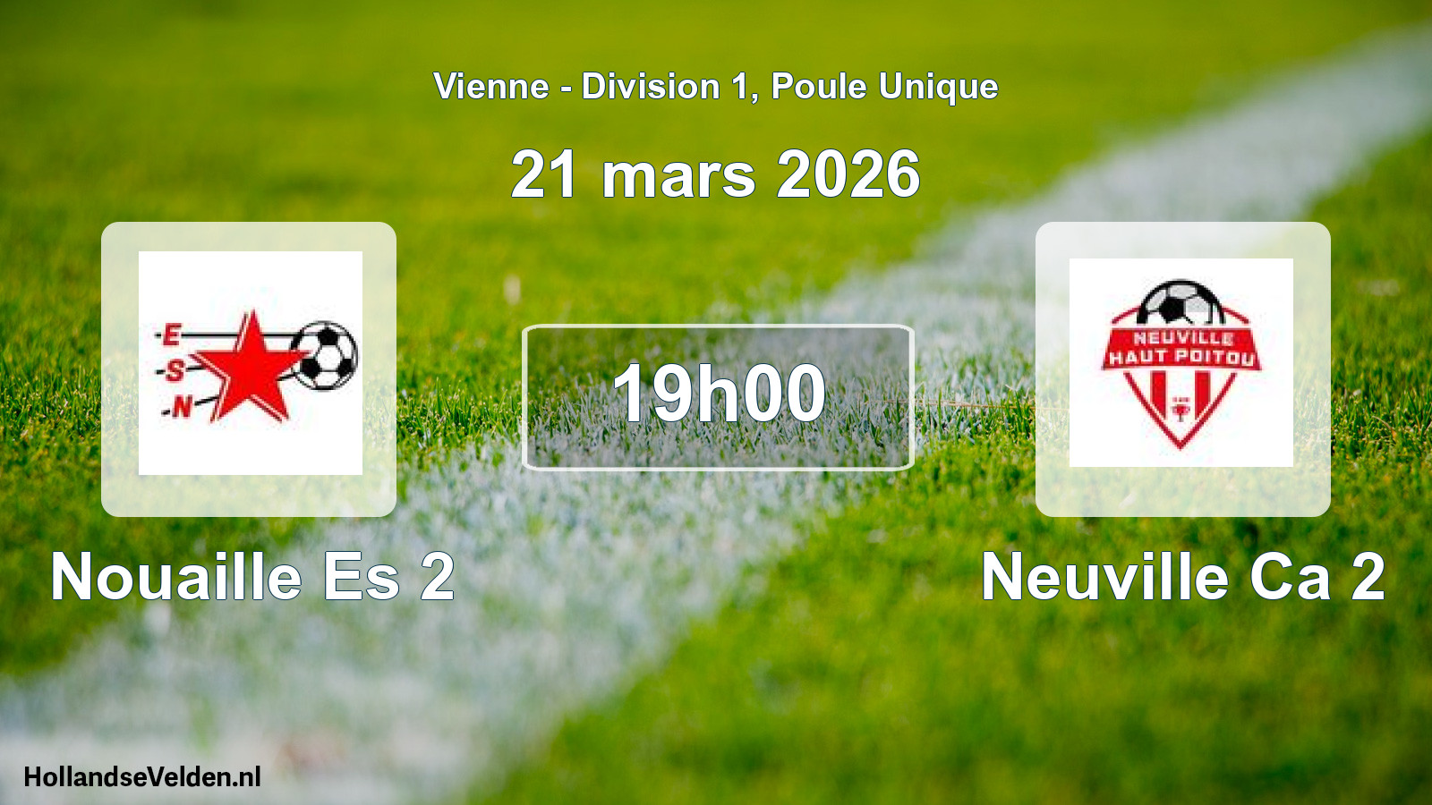 Geplande wedstrijd: Nouaille Es 2 - Neuville Ca 2 (21 mars 2026)