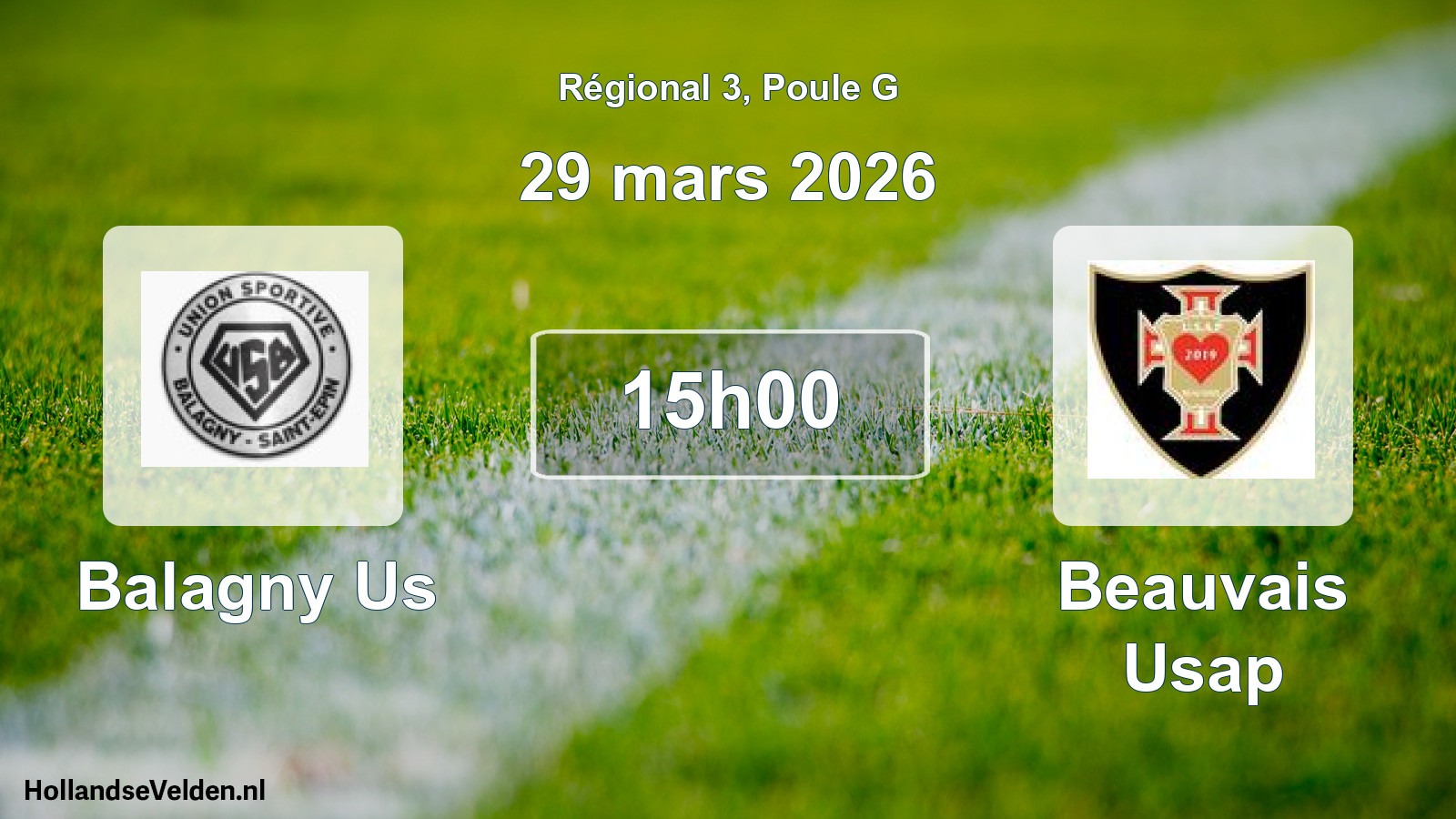 Geplande wedstrijd: Balagny Us - Beauvais Usap (29 maart 2026)