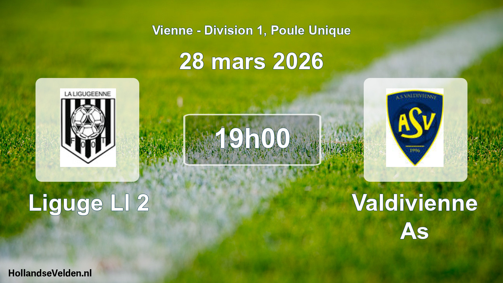 Geplande wedstrijd: Liguge Ll 2 - Valdivienne As (28 mars 2026)