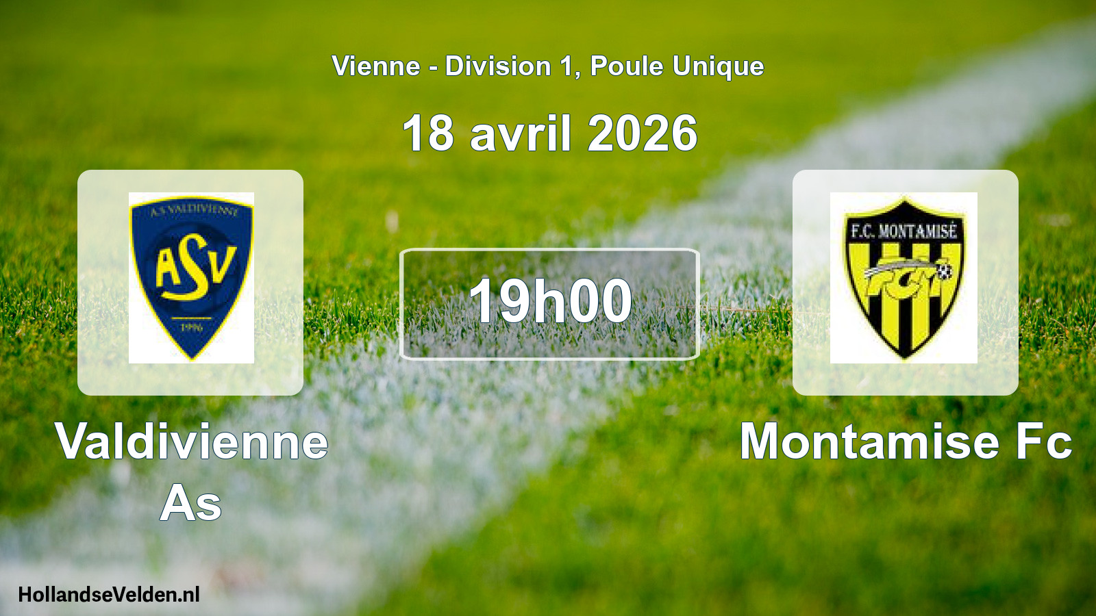 Geplande wedstrijd: Valdivienne As - Montamise Fc (18 april 2026)
