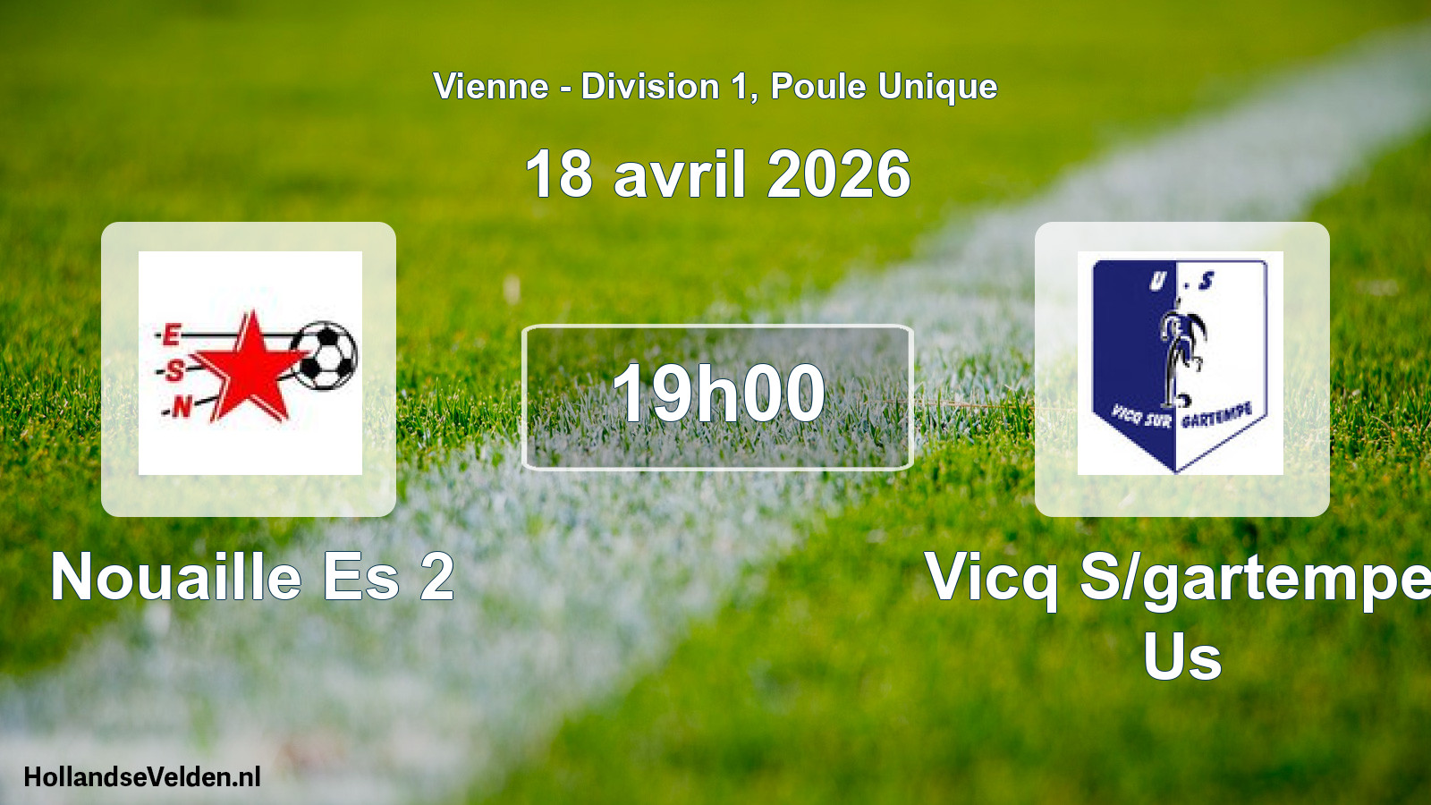 Geplande wedstrijd: Nouaille Es 2 - Vicq S/gartempe Us (18 avril 2026)