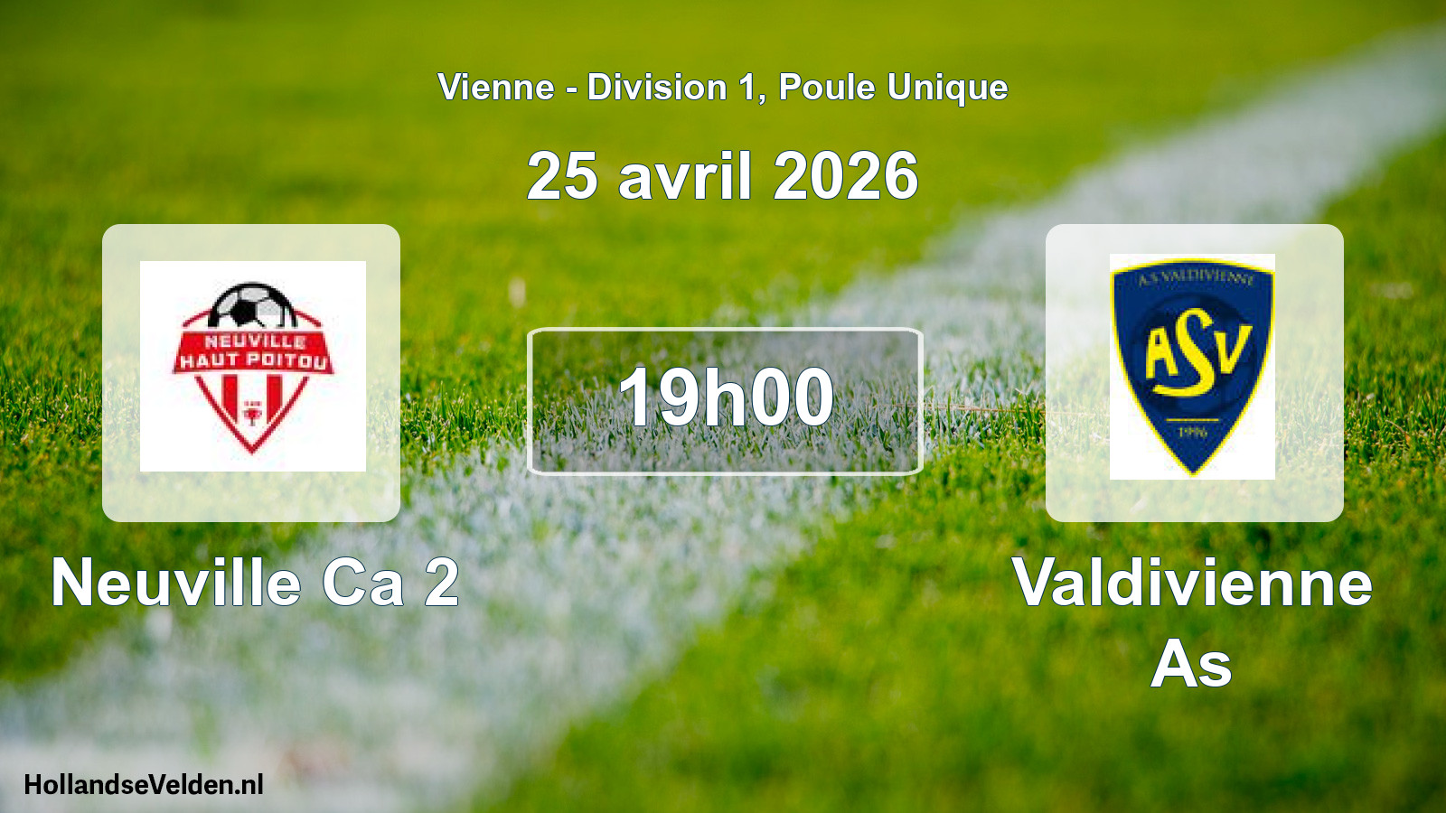 Geplande wedstrijd: Neuville Ca 2 - Valdivienne As (25 april 2026)