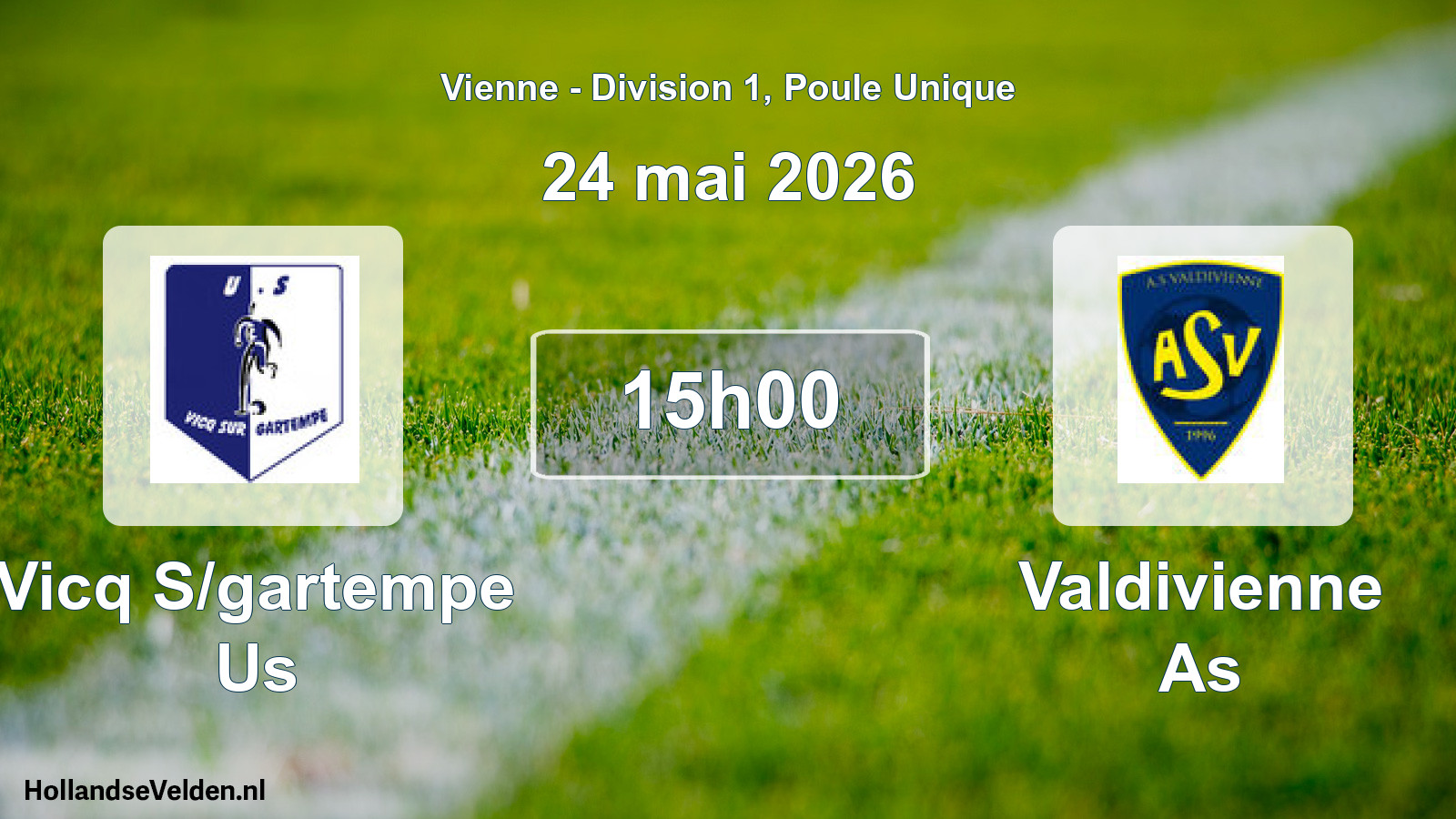 Geplande wedstrijd: Vicq S/gartempe Us - Valdivienne As (24 mai 2026)