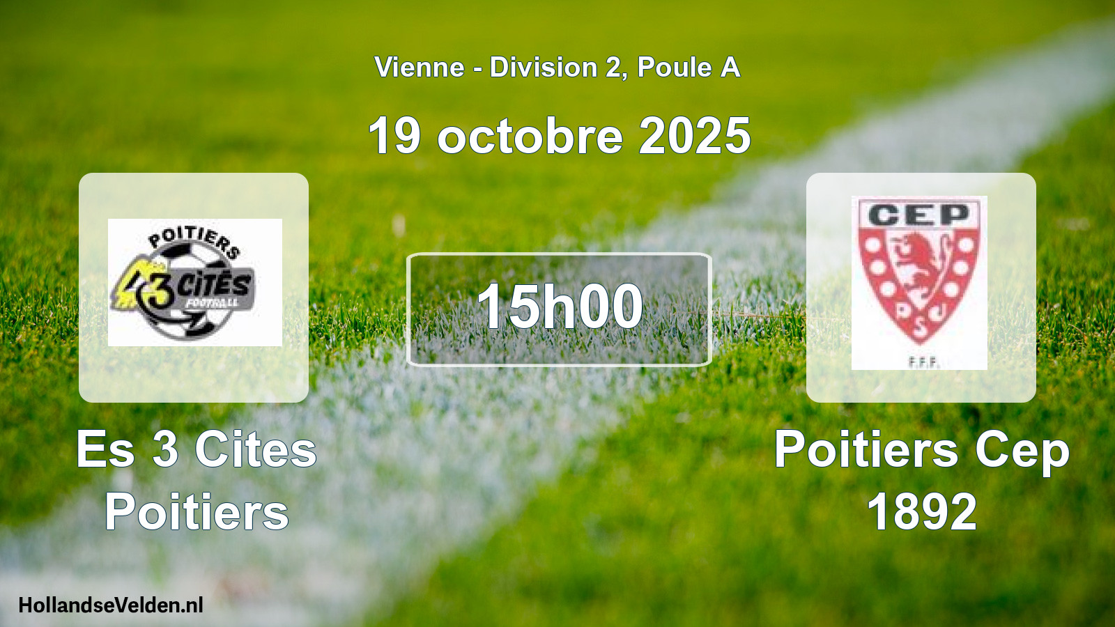 Geplande wedstrijd: Es 3 Cites Poitiers - Poitiers Cep 1892 (19 octobre 2025)