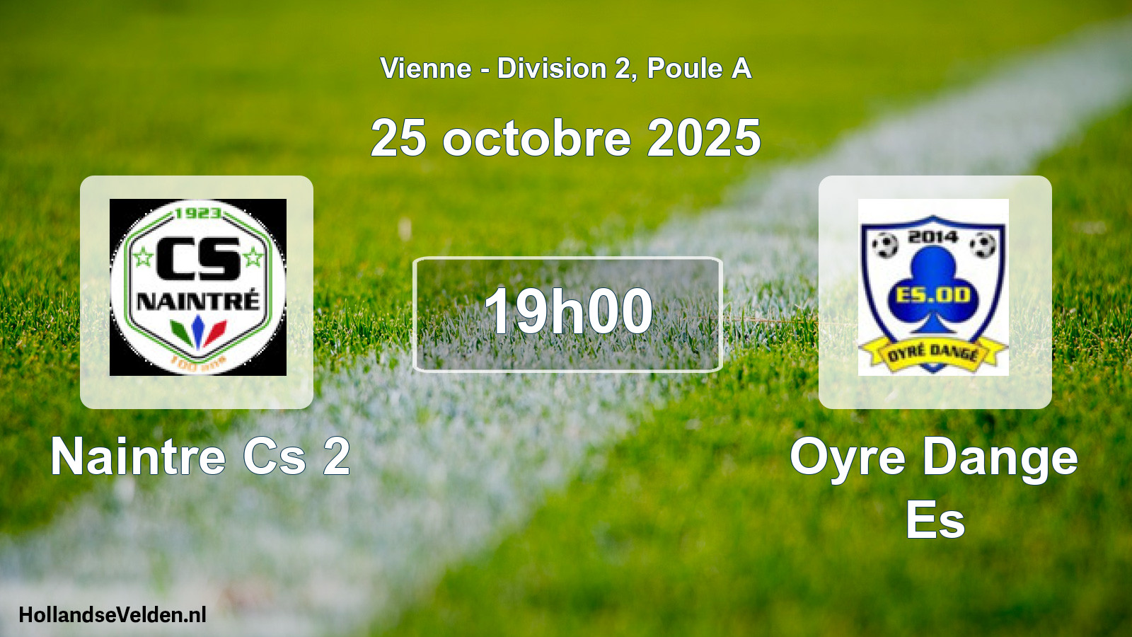 Scheduled Match: Naintre Cs 2 - Oyre Dange Es (25 October 2025)