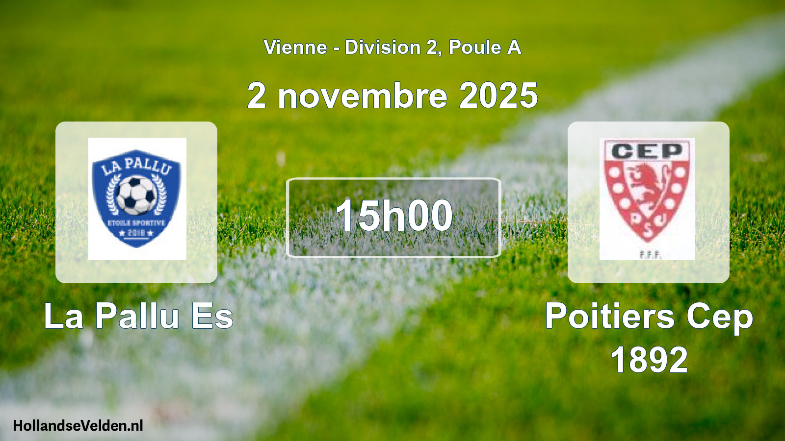 Geplande wedstrijd: La Pallu Es - Poitiers Cep 1892 (2 november 2025)