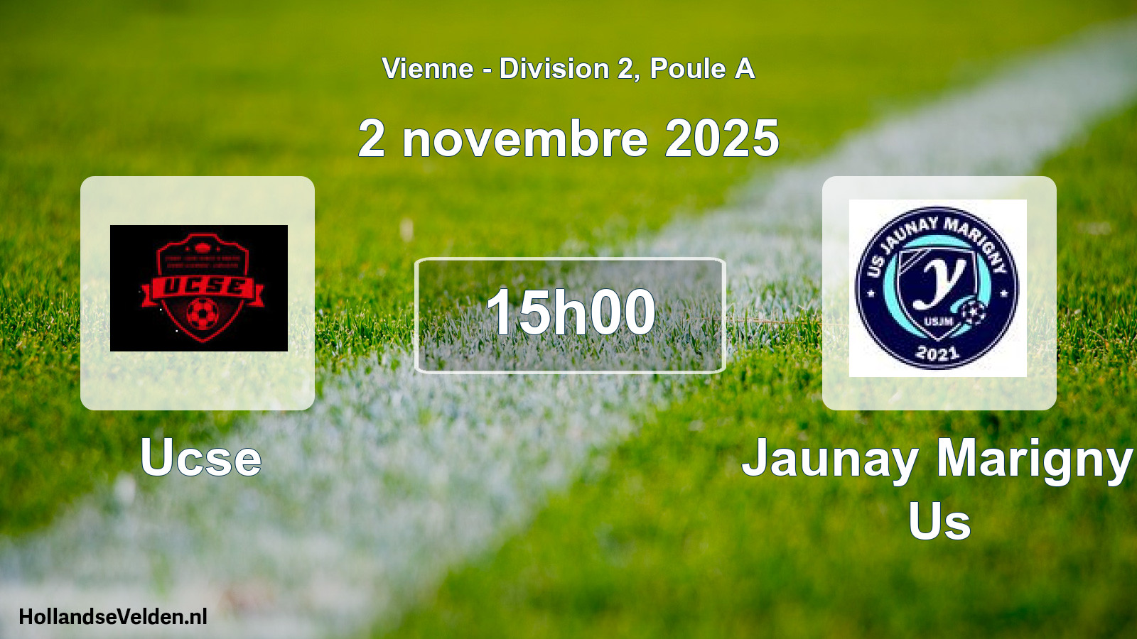 Geplande wedstrijd: Ucse - Jaunay Marigny Us (2 november 2025)
