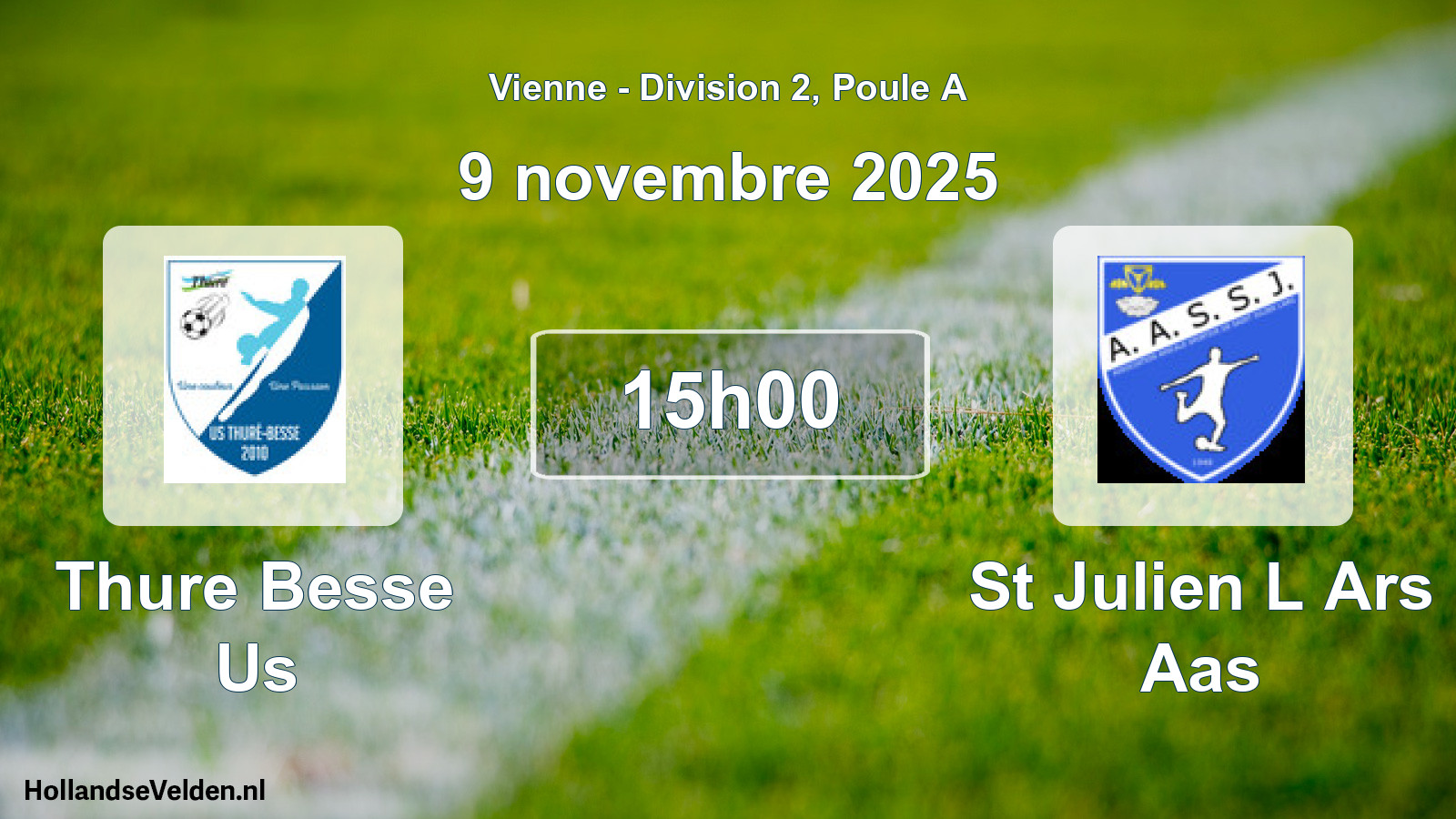 Geplande wedstrijd: Thure Besse Us - St Julien L Ars Aas (9 novembre 2025)