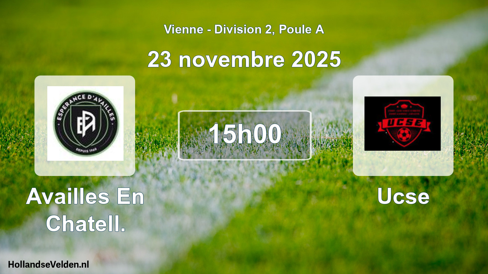 Geplande wedstrijd: Availles En Chatell. - Ucse (23 novembre 2025)