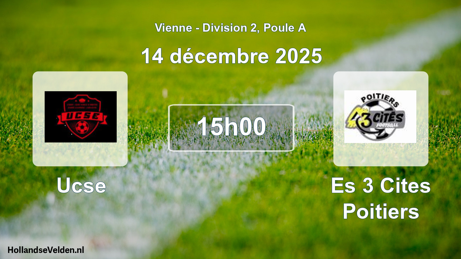 Geplande wedstrijd: Ucse - Es 3 Cites Poitiers (14 december 2025)