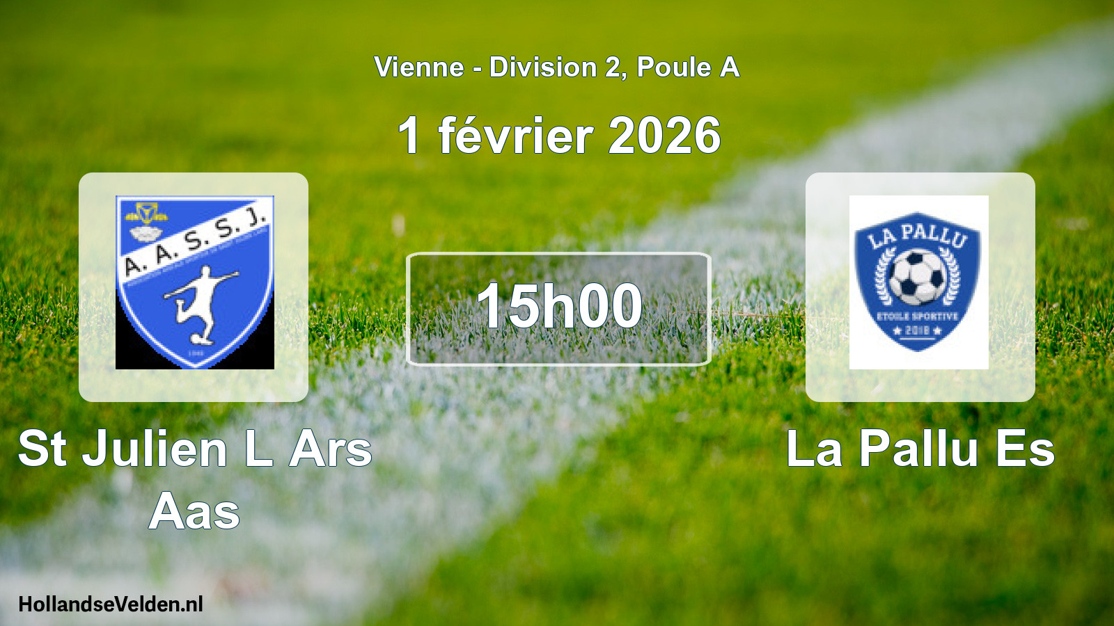 Geplande wedstrijd: St Julien L Ars Aas - La Pallu Es (1 février 2026)