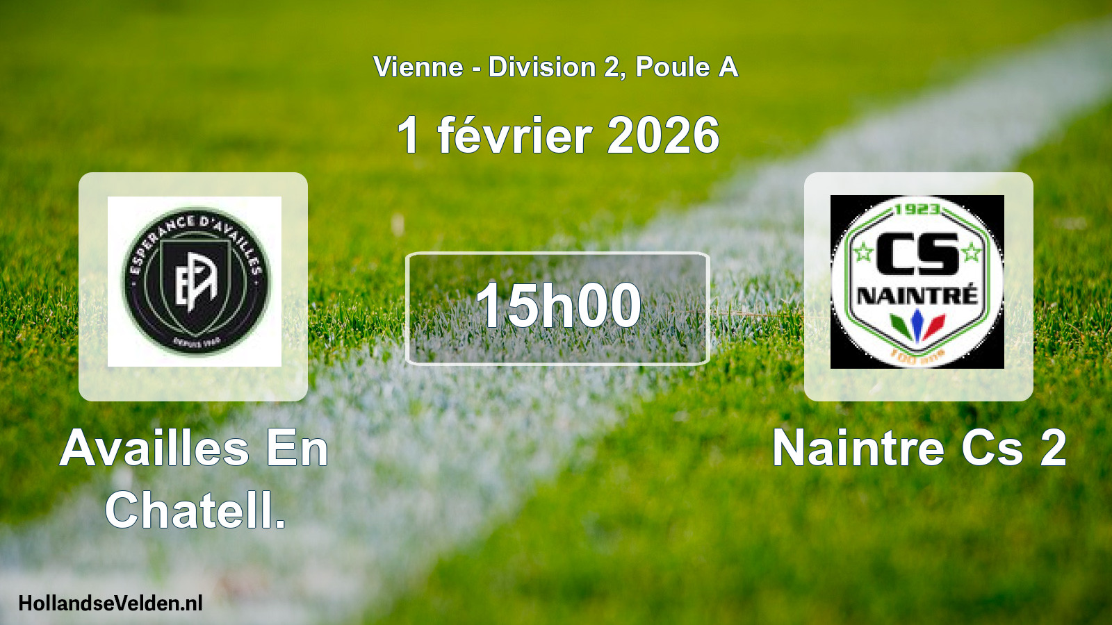 Geplande wedstrijd: Availles En Chatell. - Naintre Cs 2 (1 février 2026)
